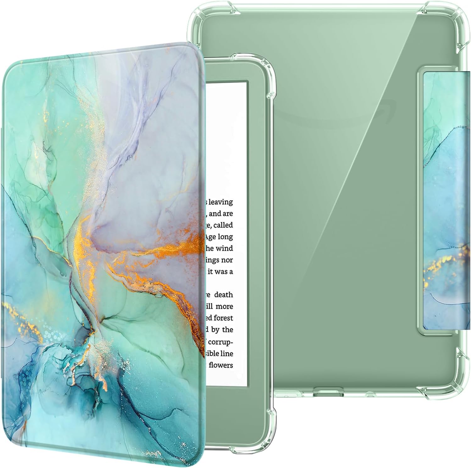 ESTUCHE FINTIE SLIM TPU PARA KINDLE 6' 11ª GENERACIÓN 2024/2022 MÁRMOL ESMERALDA - 1