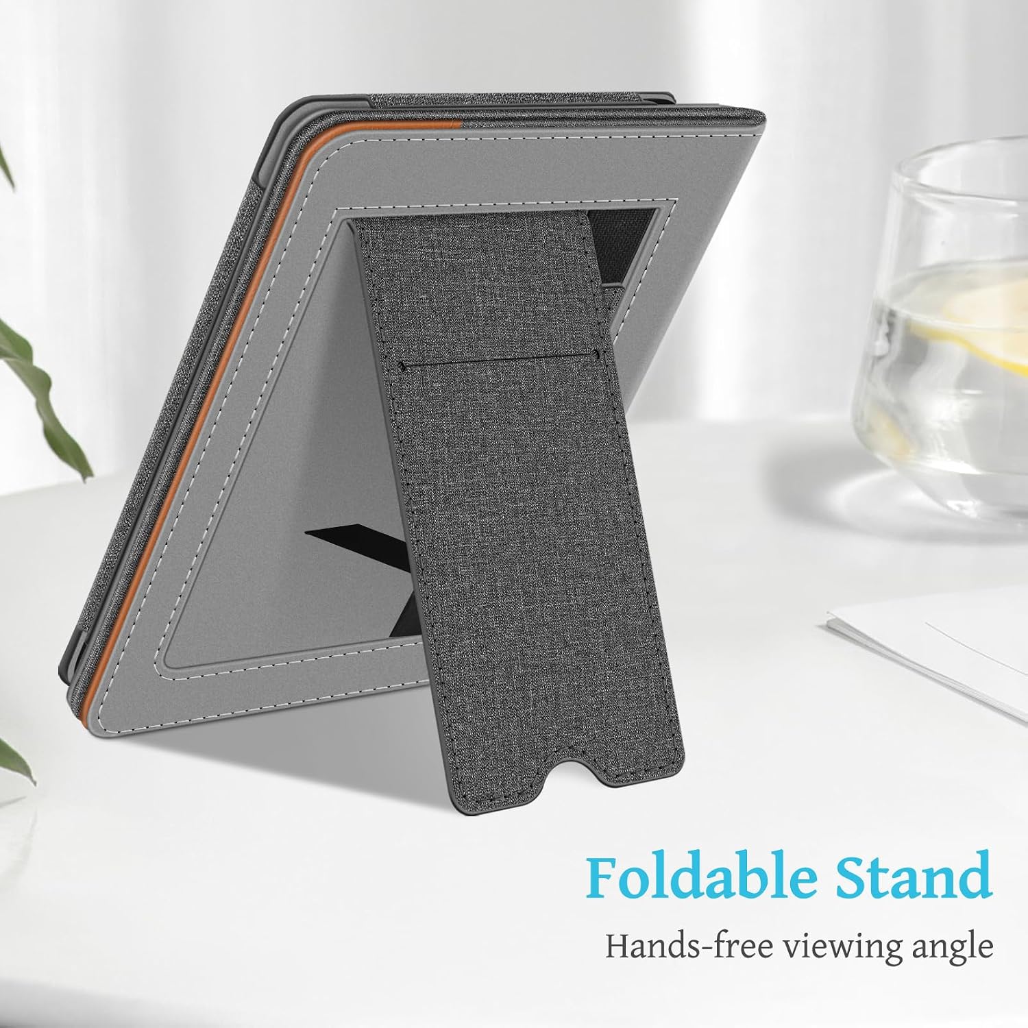 ESTUCHE FINTIE STAND CASE PARA KINDLE 6' 11ª GENERACIÓN 2024/2022 GRIS MARRÓN - 4
