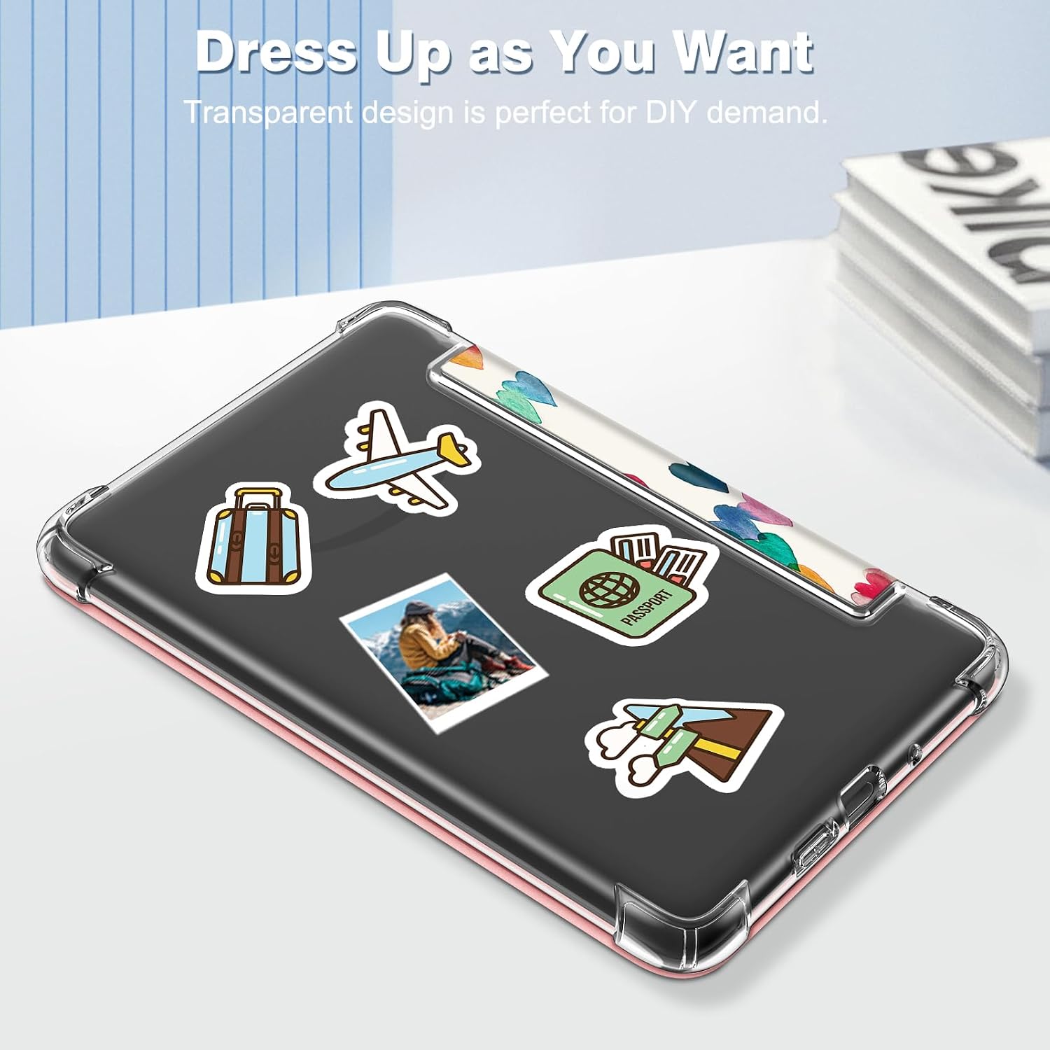 ESTUCHE FINTIE SLIM TPU PARA KINDLE 6' 11ª GENERACIÓN 2024/2022 RAINING HEARTS - 5