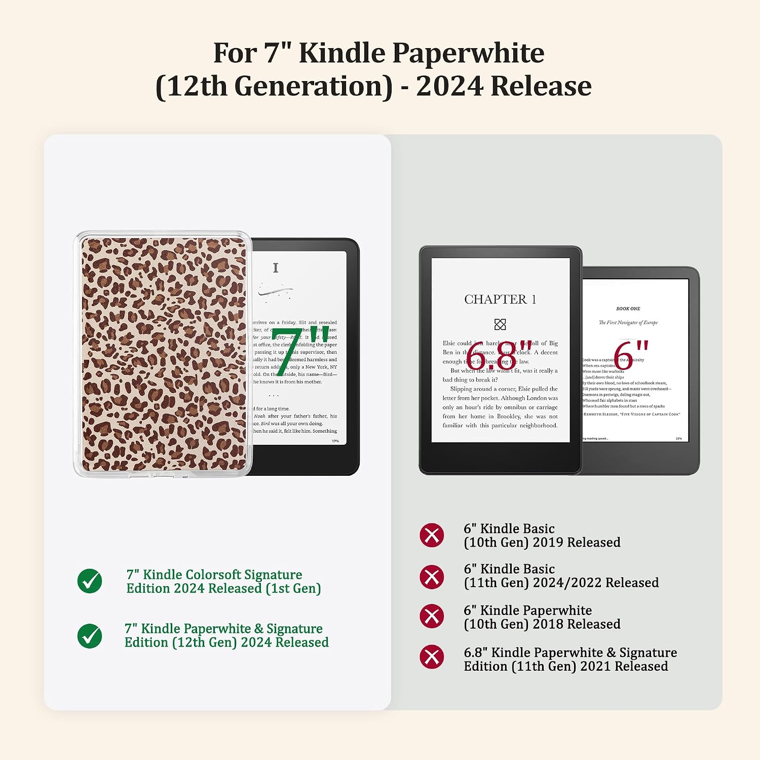 ESTUCHE TRASERO PARA KINDLE PAPERWHITE 12ª GEN Y COLORSOFT 7'' VANE OAK - 2