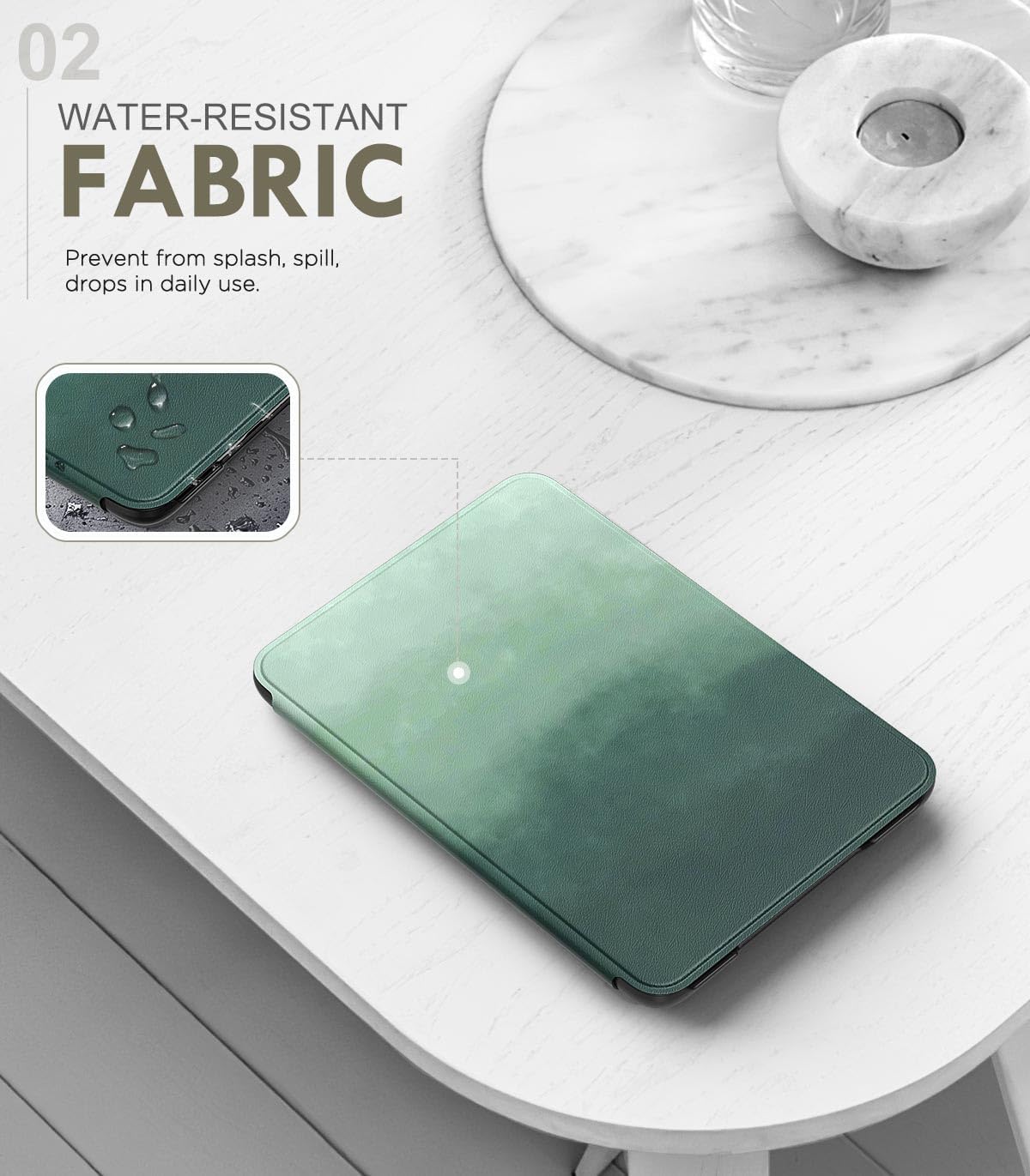 ESTUCHE MOKO PARA AMAZON KINDLE BASIC 11TH GEN 6 PULGADAS 2024/2022 VERDE PINO - 3