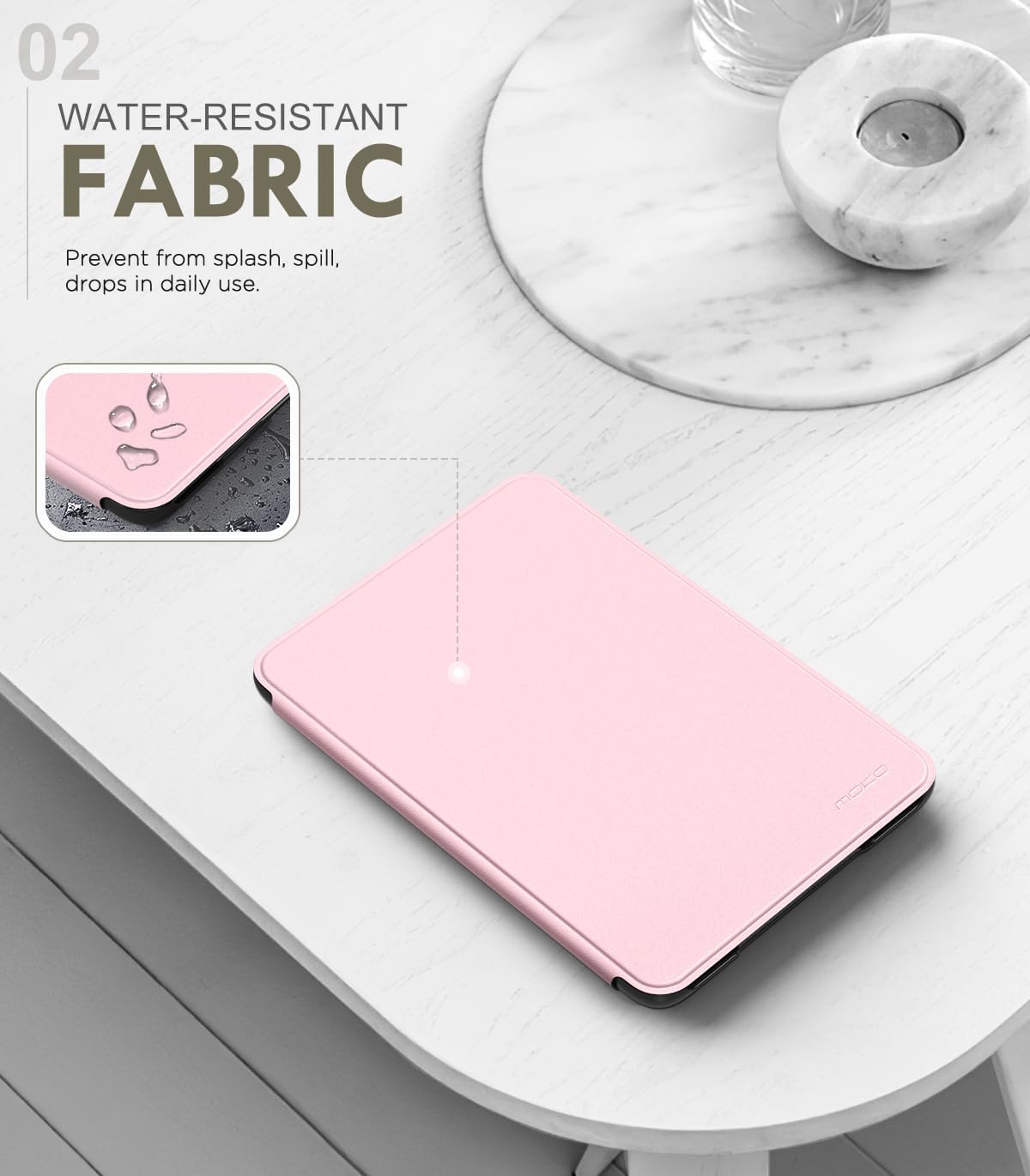 ESTUCHE MOKO PARA AMAZON KINDLE BASIC 11TH GEN 2024/2022 6 PULGADAS ROSADO - 3