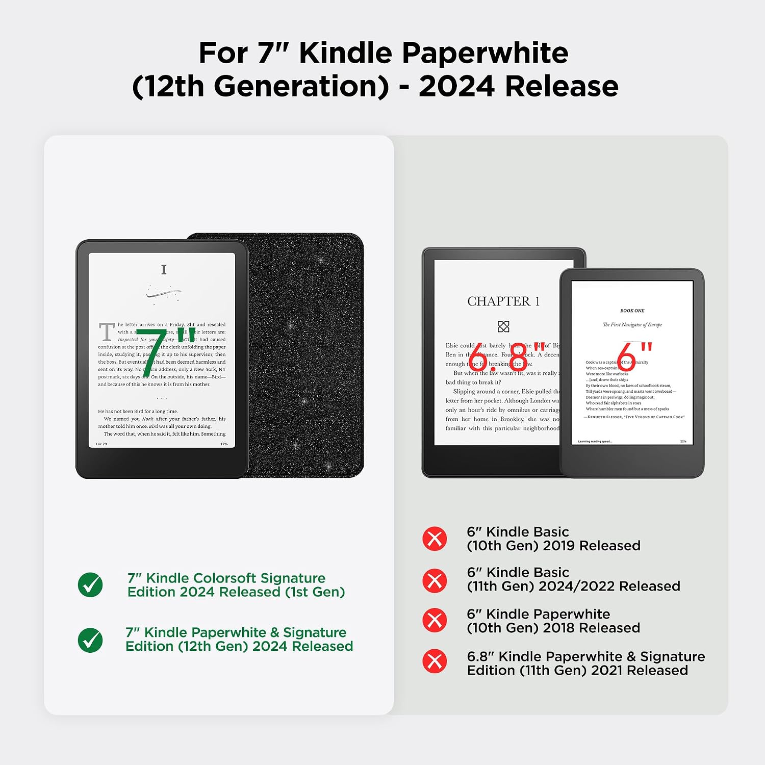 ESTUCHE TRANSPARENTE PARA KINDLE PAPERWHITE 7'' 12ª GEN 2024 Y COLORSOFT VANE OAK - 2