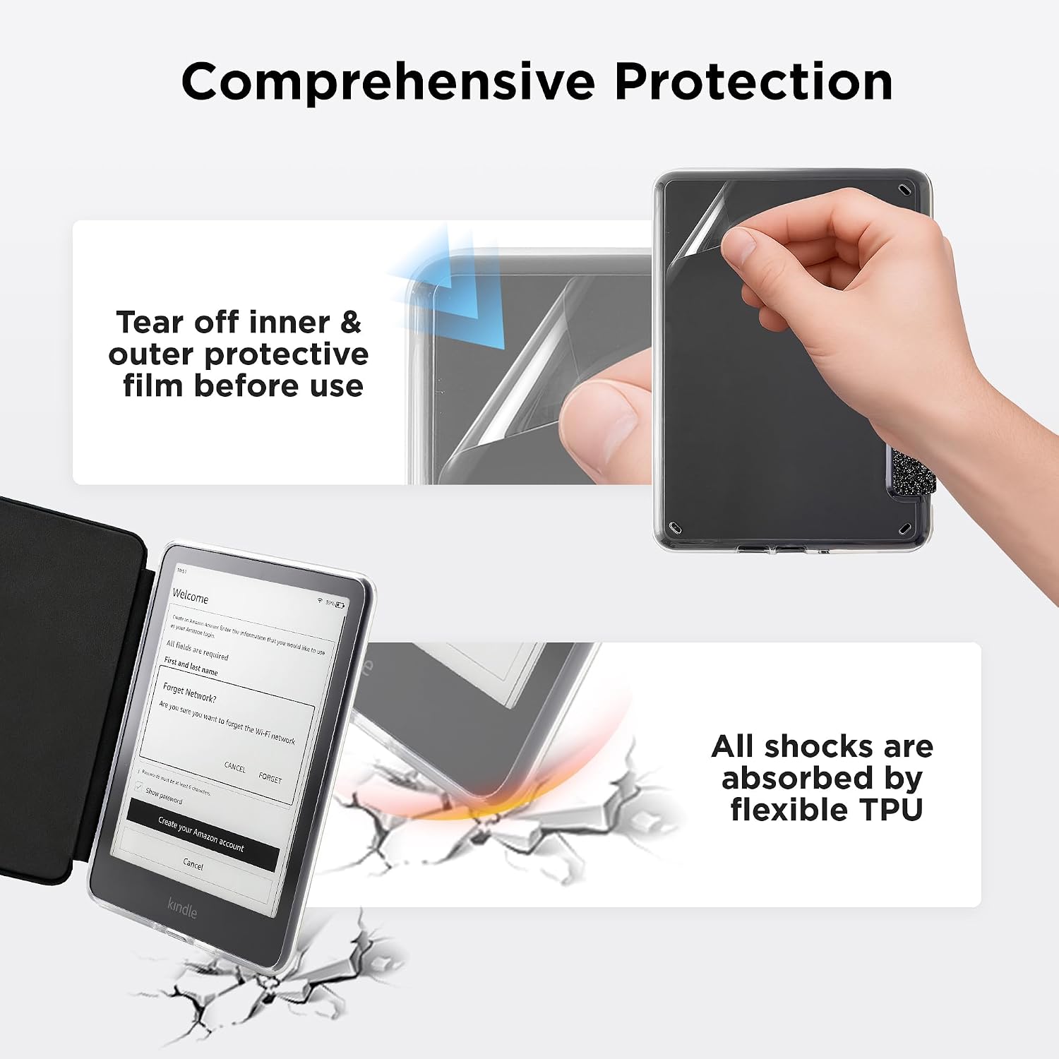 ESTUCHE TRANSPARENTE PARA KINDLE PAPERWHITE 7'' 12ª GEN 2024 Y COLORSOFT VANE OAK - 3
