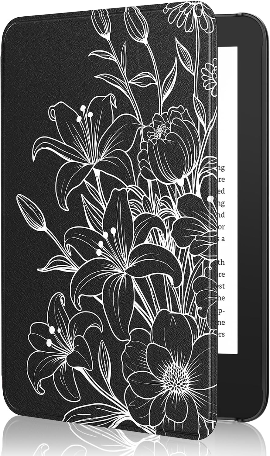 ESTUCHE MOKO PARA AMAZON KINDLE BASIC 6' 11ª GEN 2024/2022 LINE FLOWER - 1