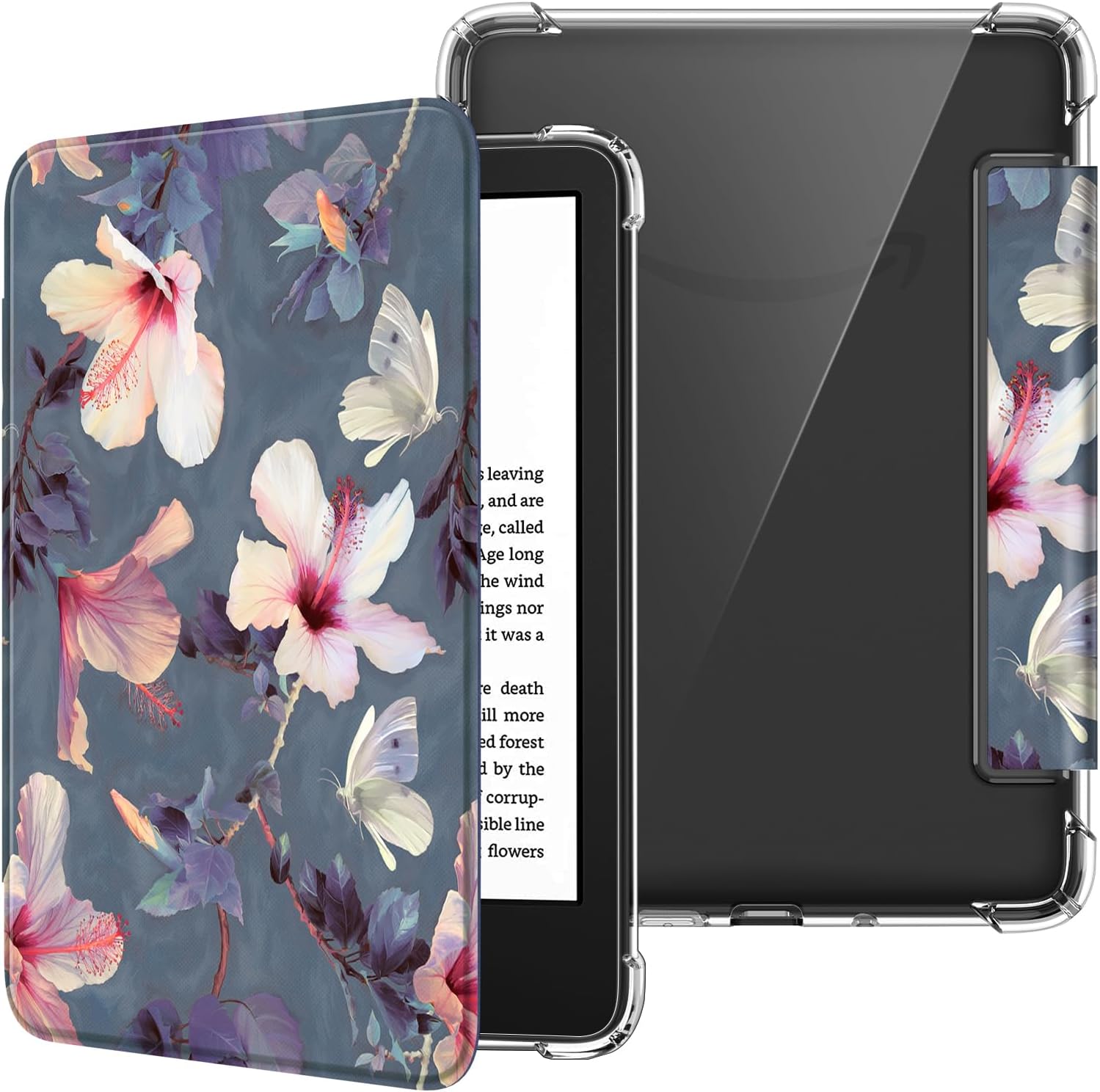 ESTUCHE FINTIE SLIM TPU PARA KINDLE 6' 11ª GENERACIÓN 2024/2022 BLOOM HIBISCUS - 1