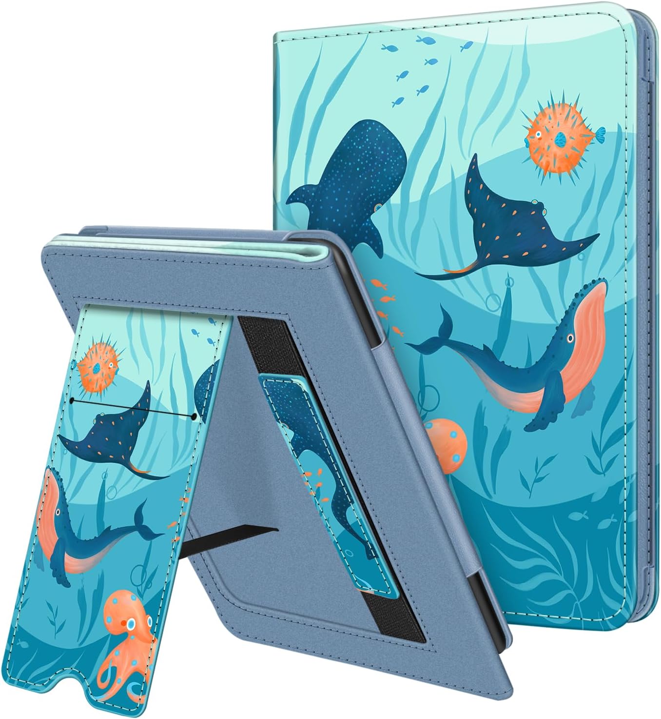 ESTUCHE FINTIE STAND CASE PARA KINDLE 6' 11ª GENERACIÓN 2024/2022 AZUL OCÉANO - 1