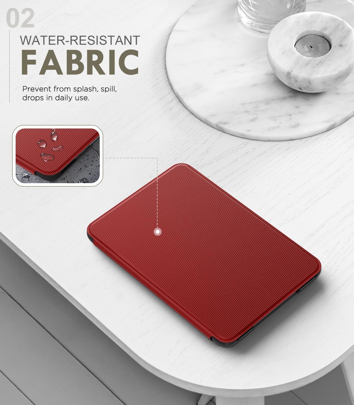 ESTUCHE MOKO PARA AMAZON KINDLE BASIC 11ª GEN 6 PULGADAS 2024/2022 ROJO - 3