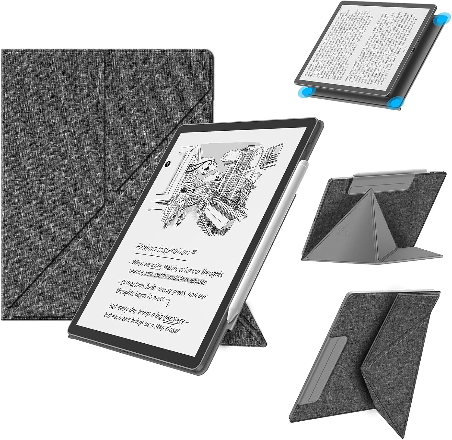 ESTUCHE FINTIE MAGNÉTICO PARA KINDLE SCRIBE 11' 3RA GEN 2025 GRIS - 1