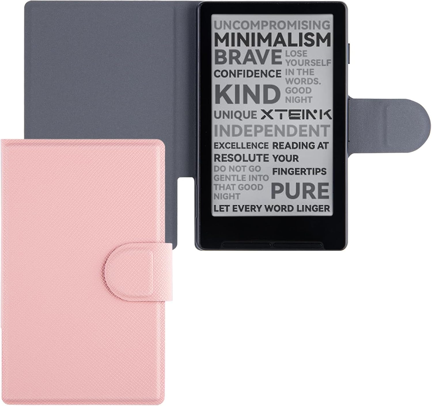 ESTUCHE MAGNÉTICO PARA XTEINK X4 BOZHUORUI CUERO PU ROSA - 1