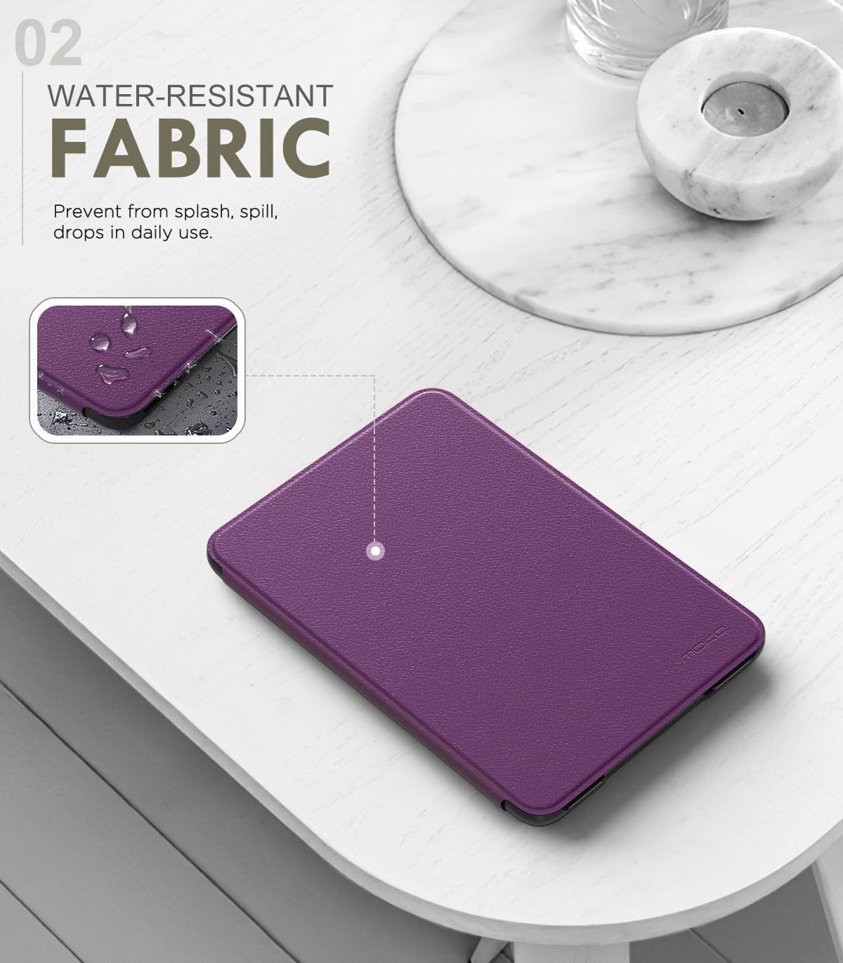 ESTUCHE MOKO PARA AMAZON KINDLE BASIC 6' 11ª GEN 2024/2022 DEEP PURPLE - 3