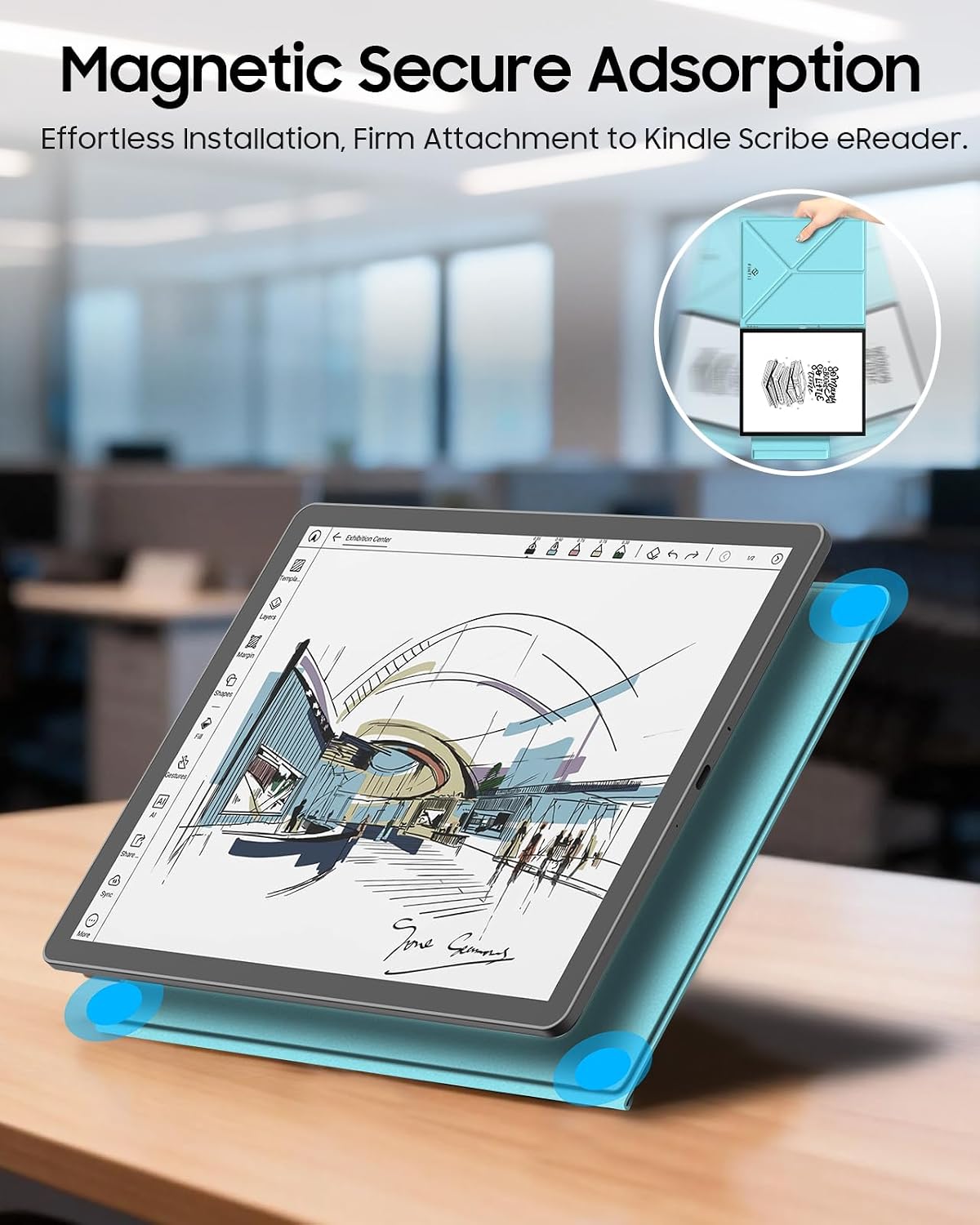 ESTUCHE FINTIE MAGNÉTICO PARA KINDLE SCRIBE 11' 3RA GEN 2025 COLOR BLOSSOM - 3