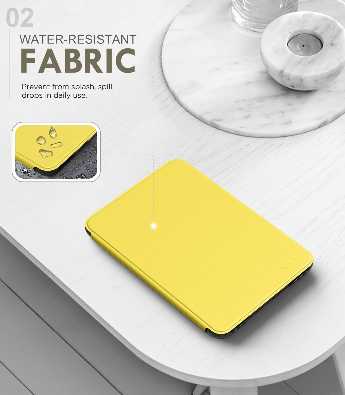ESTUCHE MOKO PARA AMAZON KINDLE BASIC 6' 11ª GEN 2024/2022 AMARILLO CLARO - 3