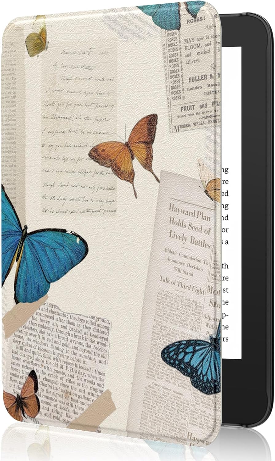ESTUCHE MOKO PARA AMAZON KINDLE BASIC 6' 11ª GEN 2024/2022 VINTAGE BUTTERFLY - 1