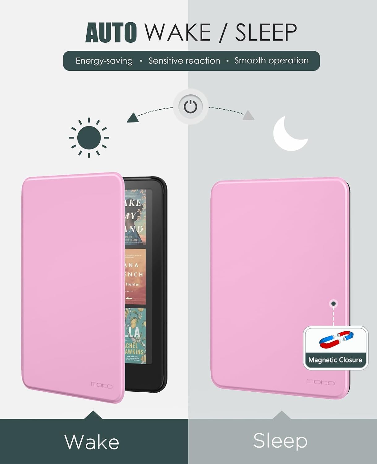 ESTUCHE MOKO PARA KINDLE PAPERWHITE 7' 12ª GEN Y COLORSOFT 2024 ROSADO - 5