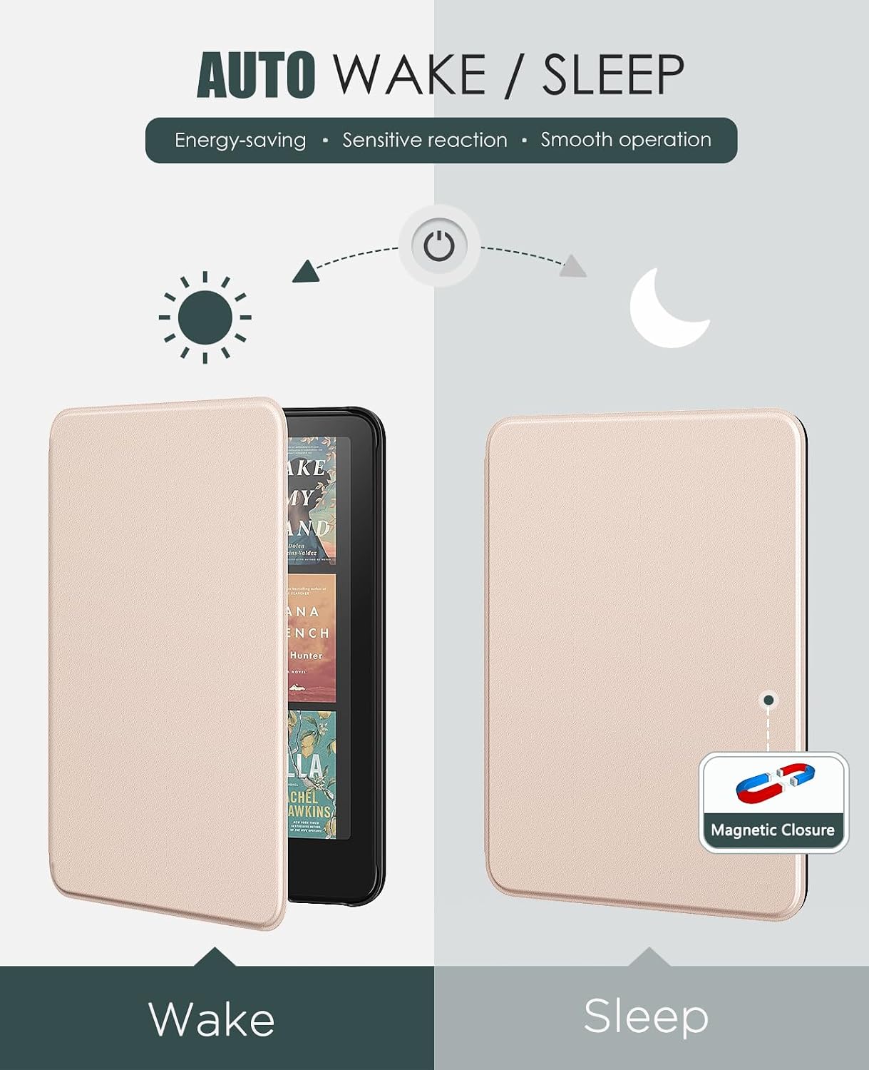 ESTUCHE MOKO PARA KINDLE PAPERWHITE 7' 12ª GEN Y COLORSOFT 2024 ORO ROSA - 5