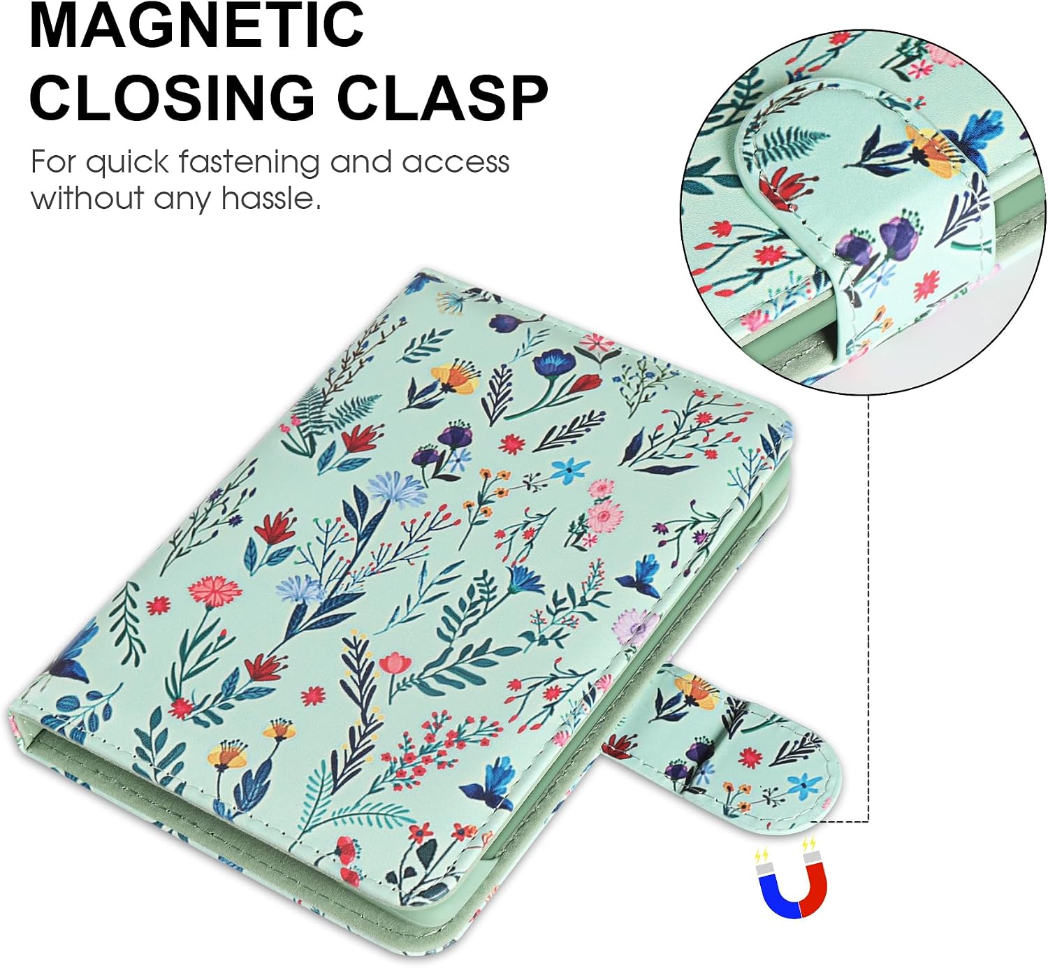 ESTUCHE UNIVERSAL PARA EREADER 6 PULGADAS HOYIXI FLORES VERDES - 3