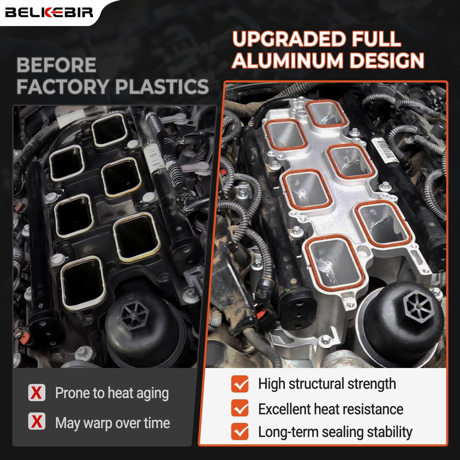 MÚLTIPLE DE ADMISIÓN INFERIOR DE ALUMINIO CON JUNTA BELKEBIR COMPATIBLE CON MOTORES 3.6L V6 PENTASTAR - 4
