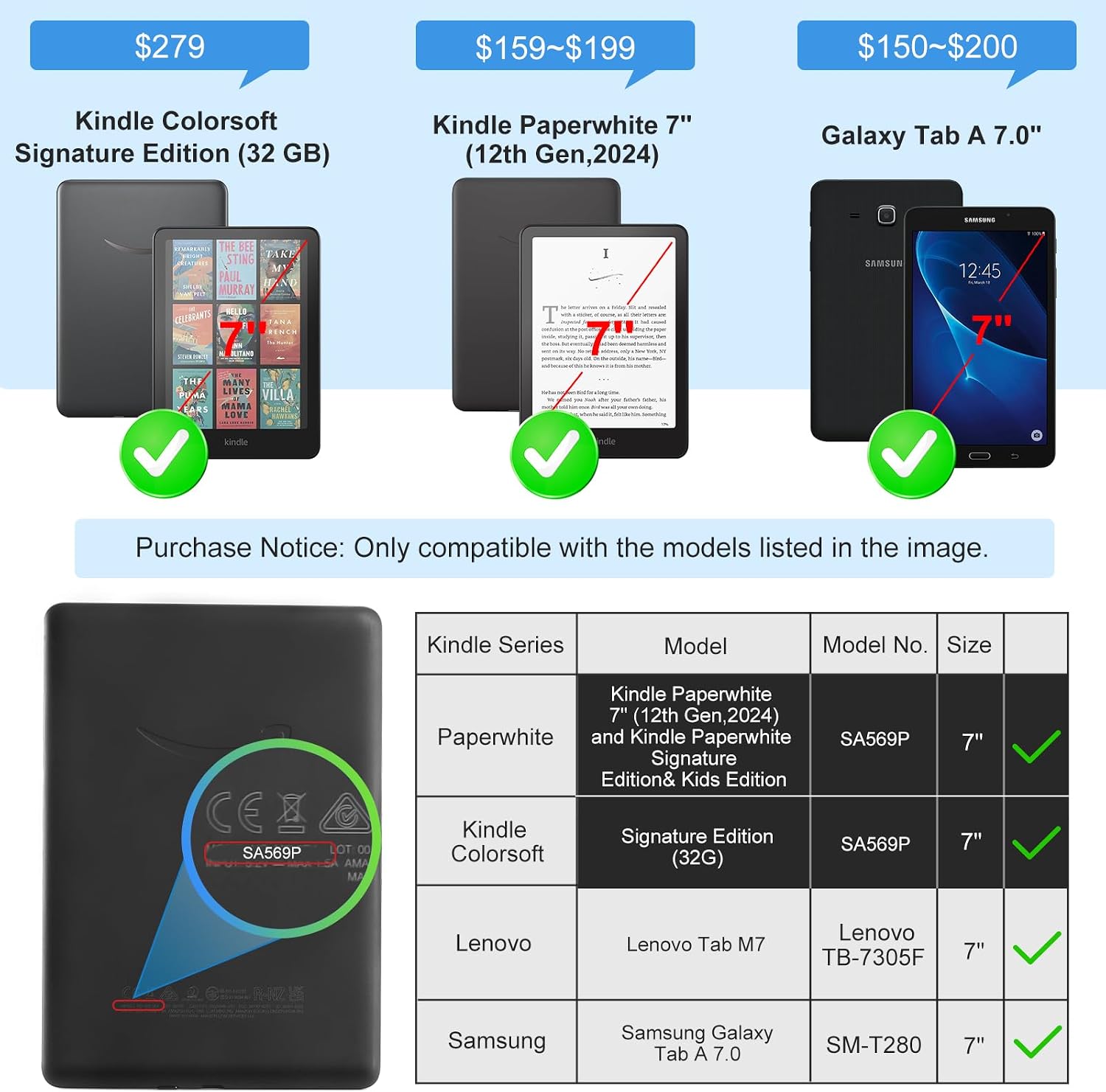 ESTUCHE TRANSPARENTE PARA KINDLE PAPERWHITE 7' 12ª GEN Y KINDLE COLORSOFT IDLEHANDS - 2