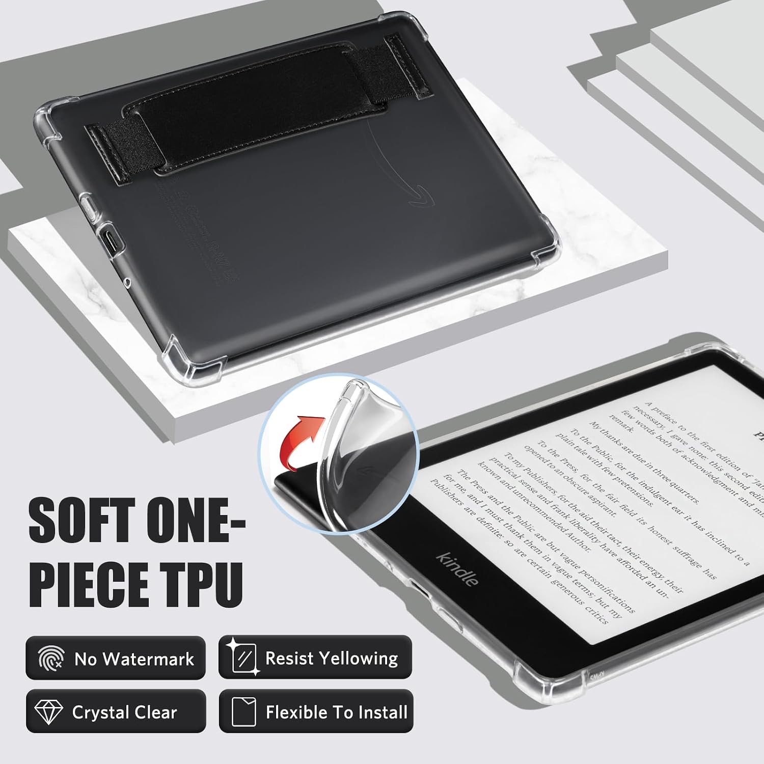 ESTUCHE TRANSPARENTE PARA KINDLE PAPERWHITE 7' 12ª GEN Y KINDLE COLORSOFT IDLEHANDS - 4