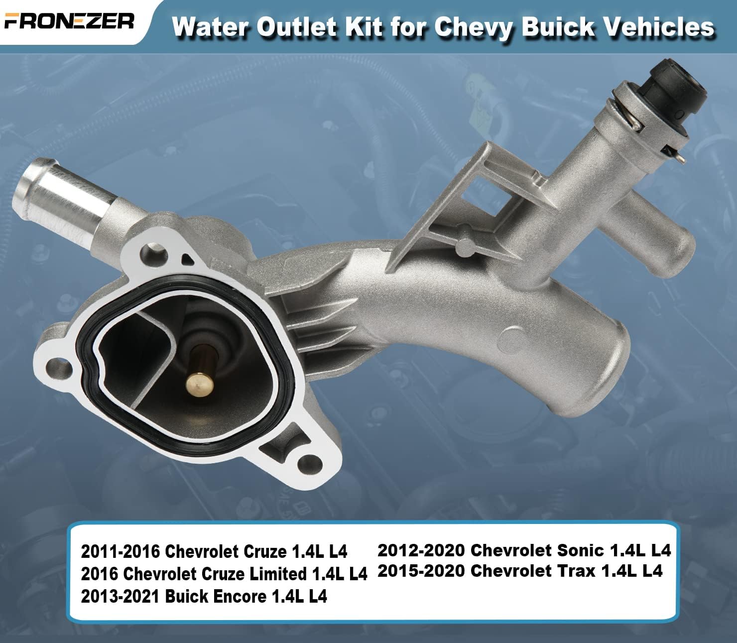 KIT DE SALIDA DE AGUA Y MANGUERAS PARA ENFRIAMIENTO DE MOTOR FRONEZER PARA CHEVY CRUZE SONIC TRAX Y BUICK ENCORE 1.4L - 4