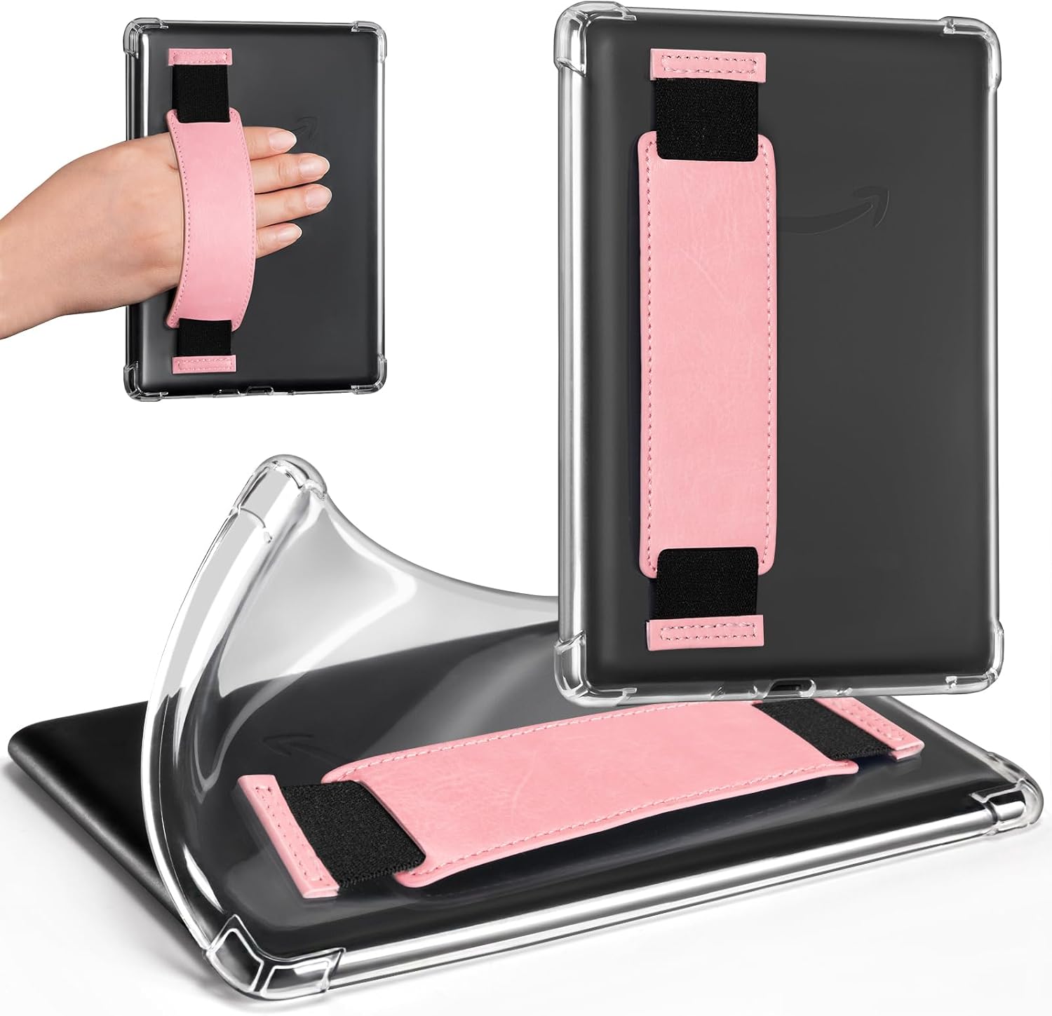 ESTUCHE IDLEHANDS 7 PULGADAS CON CORREA DE MANO ROSADO - 1