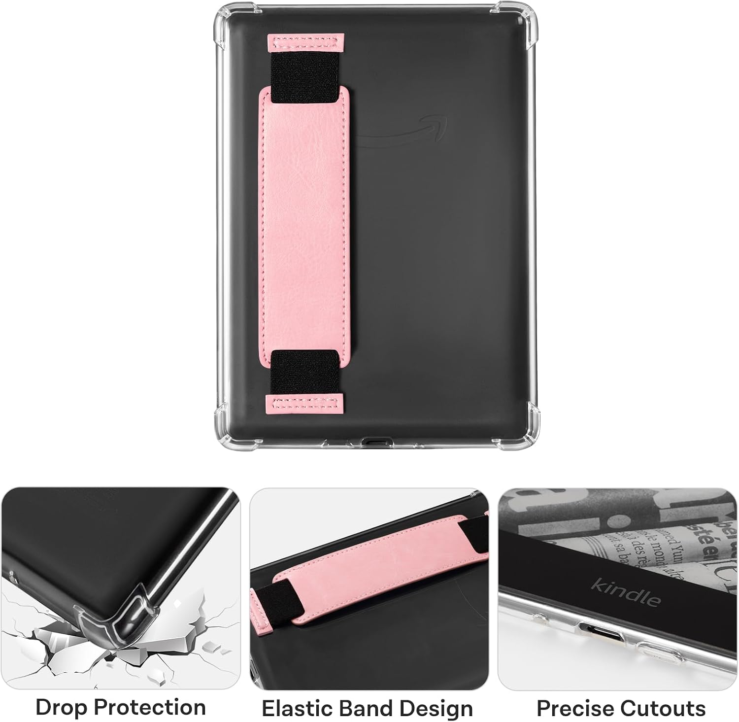 ESTUCHE IDLEHANDS 7 PULGADAS CON CORREA DE MANO ROSADO - 3