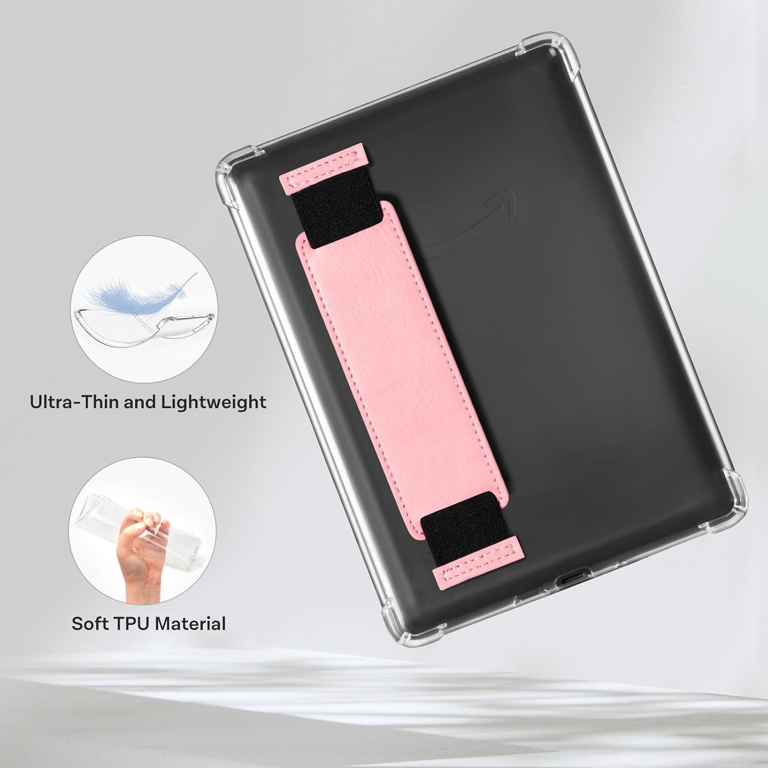 ESTUCHE IDLEHANDS 7 PULGADAS CON CORREA DE MANO ROSADO - 4
