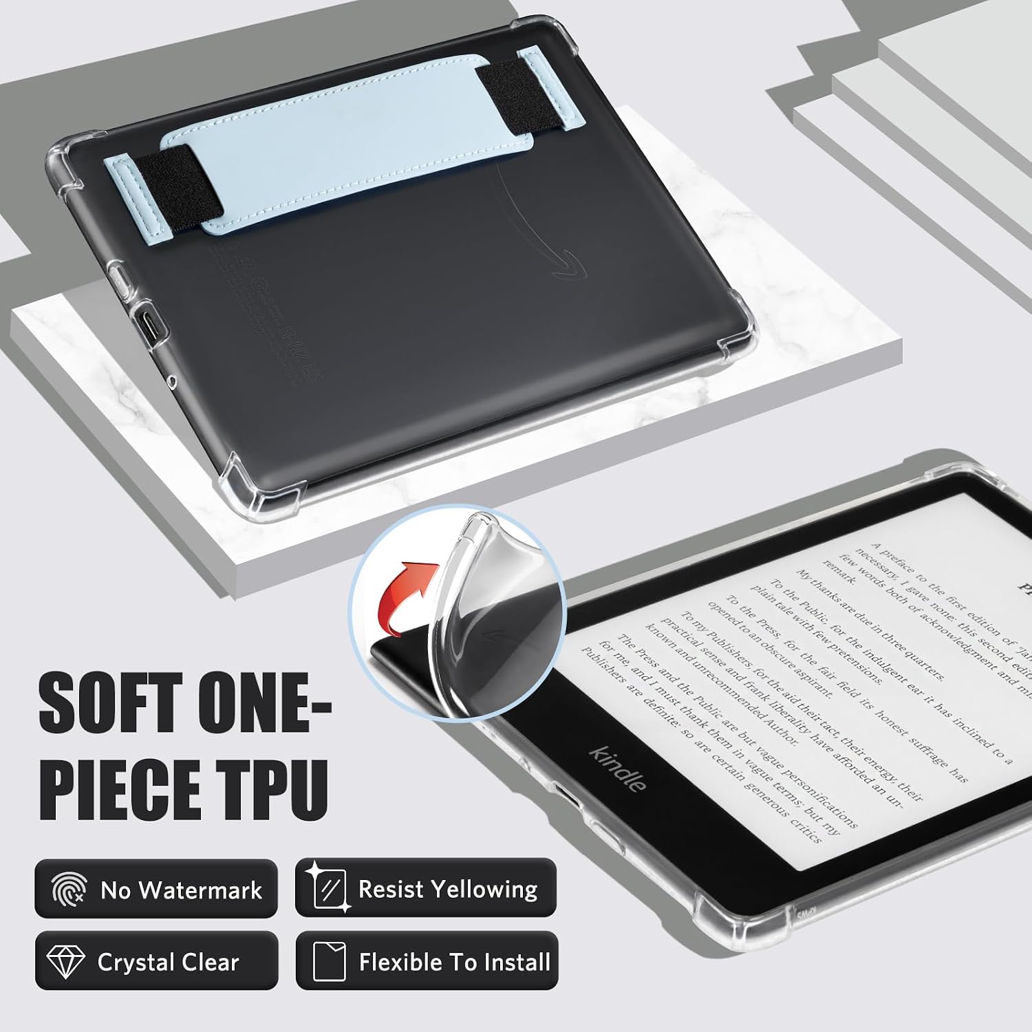 ESTUCHE TRANSPARENTE IDLEHANDS PARA KINDLE 6 PULGADAS 2024 Y 2022 - 4
