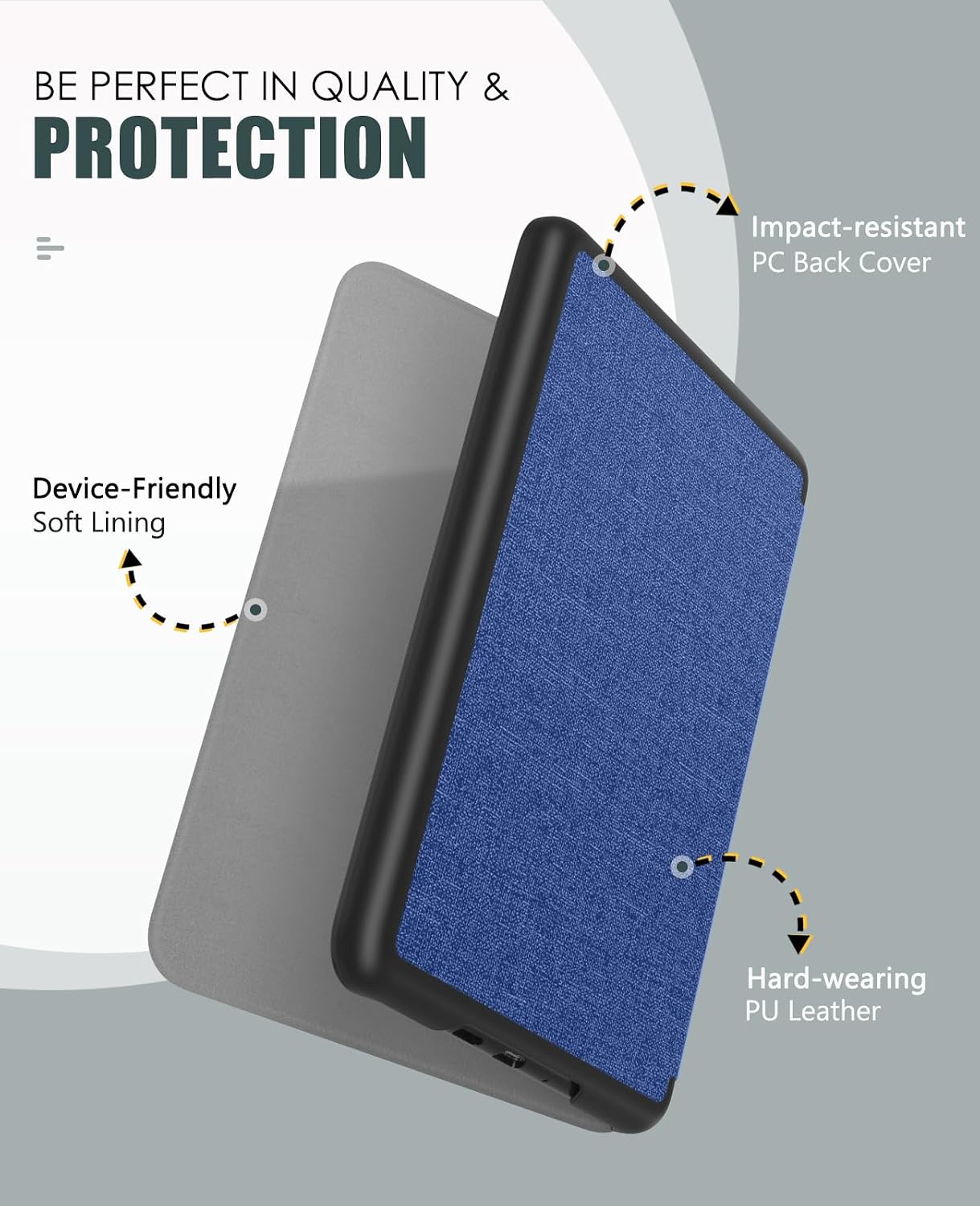 ESTUCHE MOKO PARA KINDLE PAPERWHITE 7' 12ª GEN Y COLORSOFT 2024 DENIM INDIGO - 3