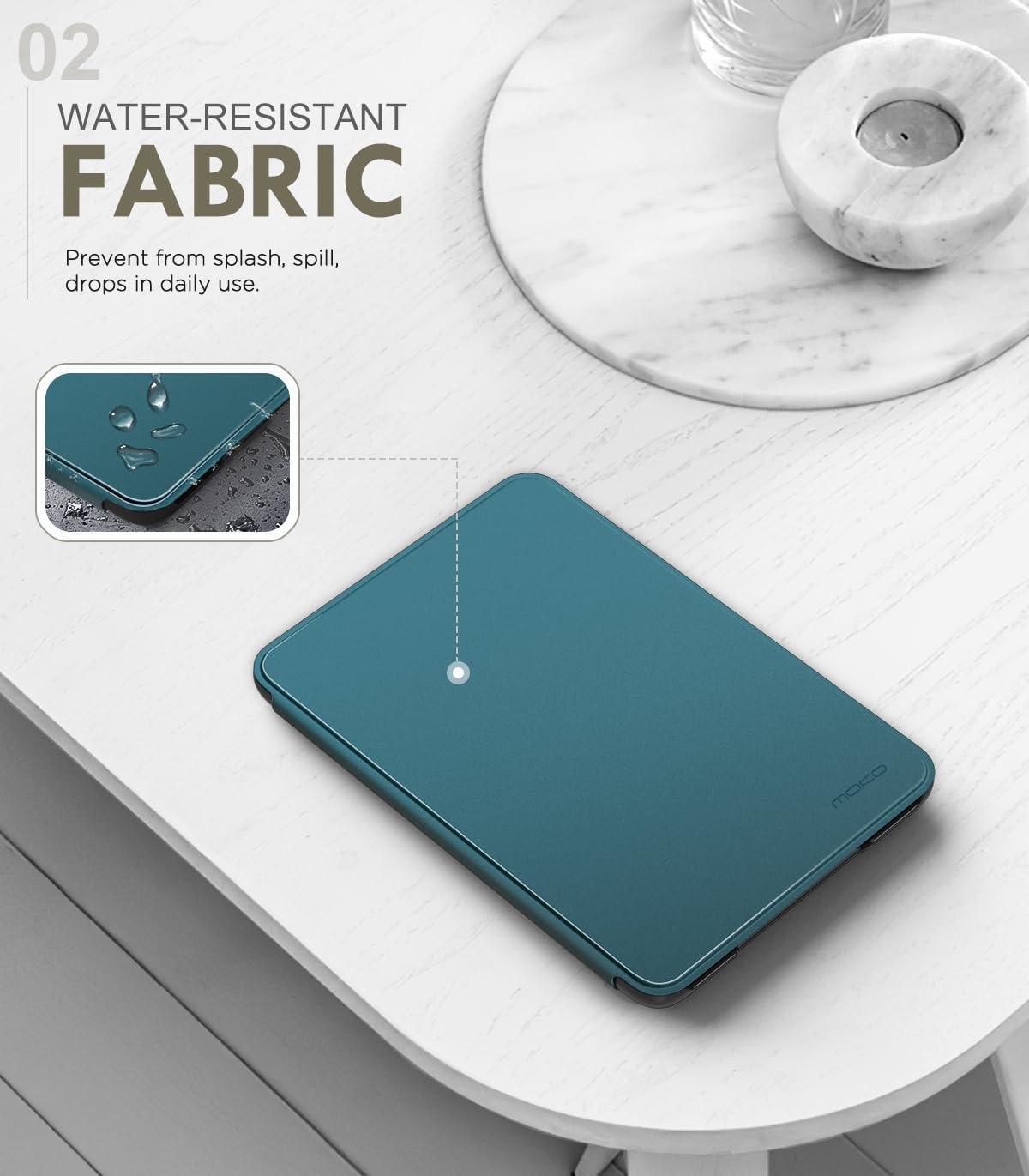 ESTUCHE PARA KINDLE 6' MOKO 11ª GEN 2024/2022 AZUL VERDOSO - 3