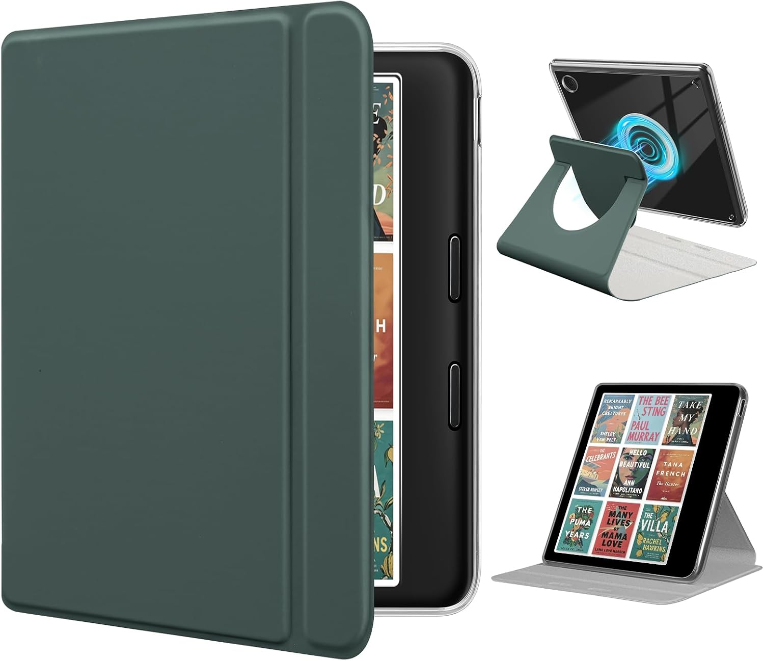 ESTUCHE ROTATORIO PARA KOBO LIBRA 7' Y TOLINO VISION E NET-CASE VERDE - 1
