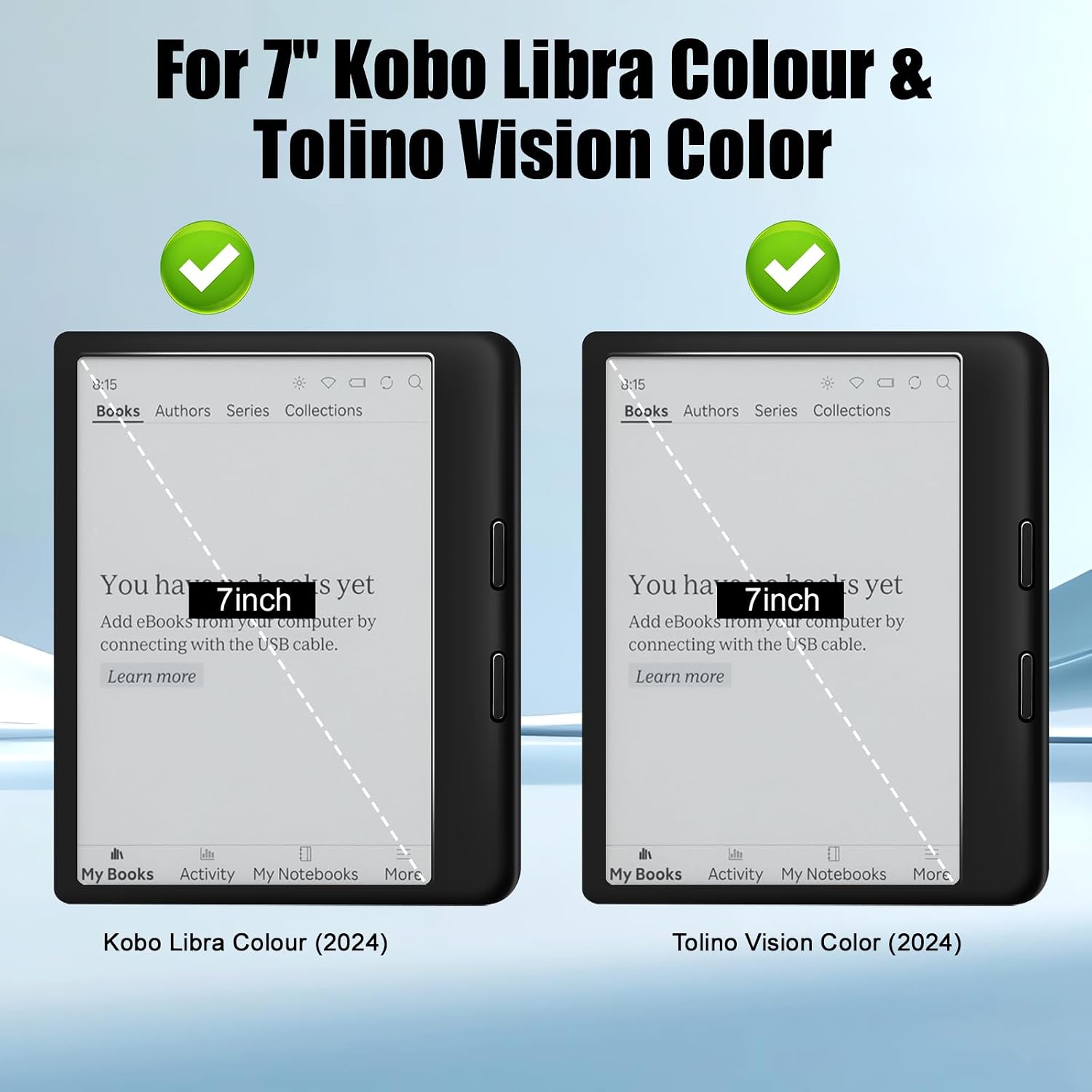 ESTUCHE ROTATORIO PARA KOBO LIBRA 7' Y TOLINO VISION E NET-CASE VERDE - 2
