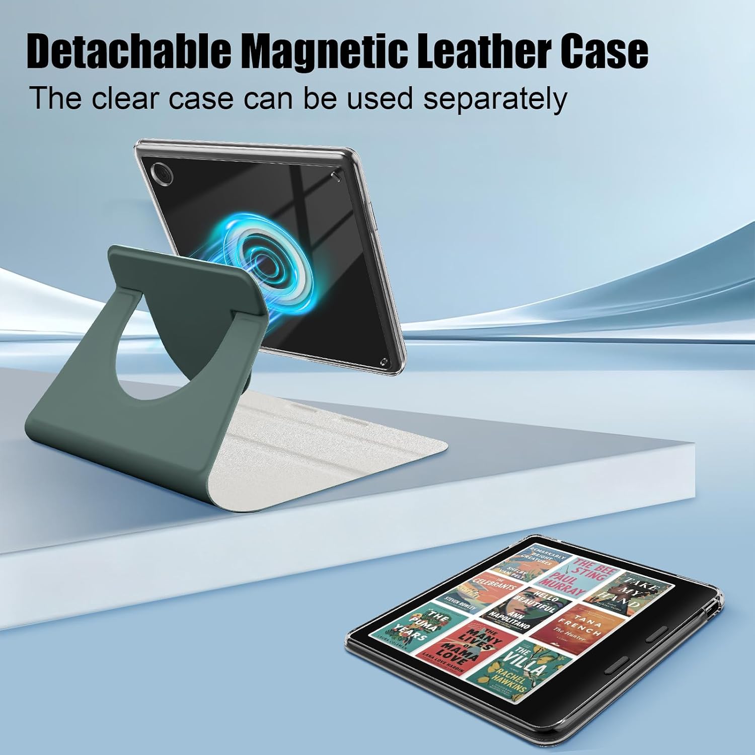 ESTUCHE ROTATORIO PARA KOBO LIBRA 7' Y TOLINO VISION E NET-CASE VERDE - 3