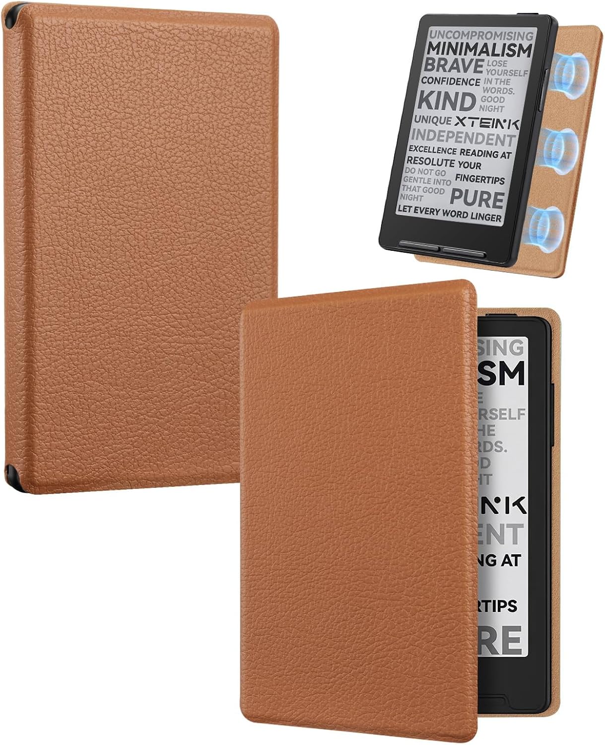 ESTUCHE COBAK PARA LECTOR EBOOK XTEINK X3 3.7' CUERO PU MARRÓN - 1