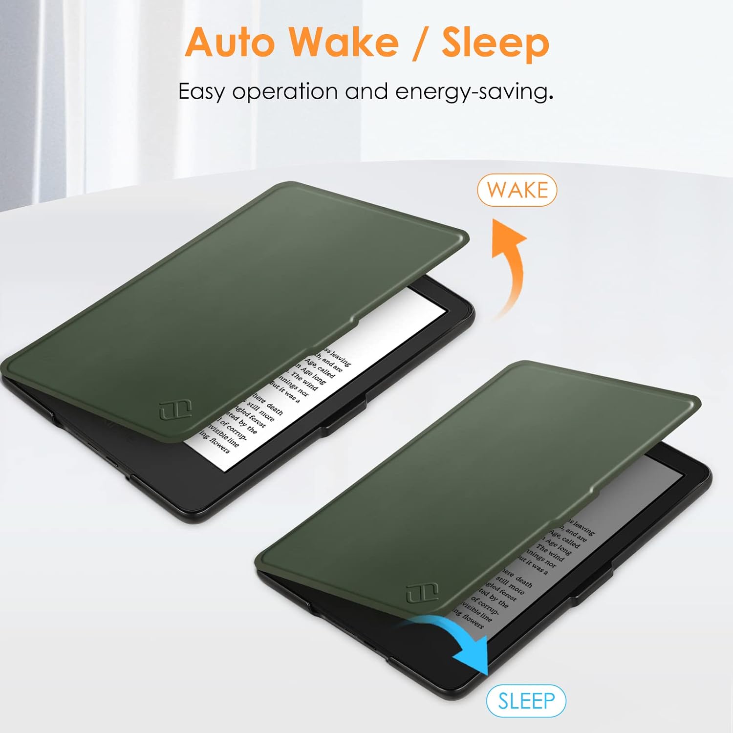 ESTUCHE FINTIE SLIMSHELL PARA KINDLE 6' 11ª GENERACIÓN 2024/2022 VERDE ACEITUNA - 3