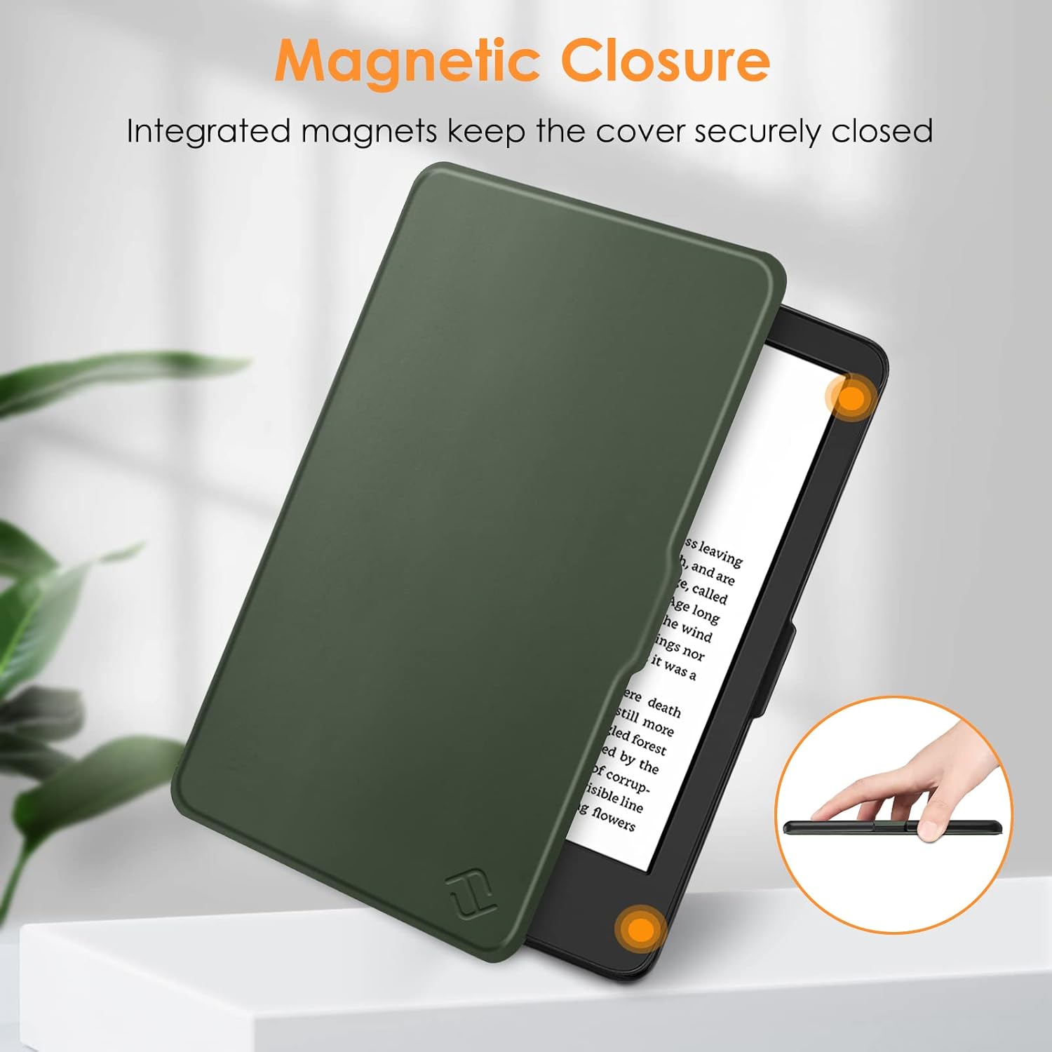 ESTUCHE FINTIE SLIMSHELL PARA KINDLE 6' 11ª GENERACIÓN 2024/2022 VERDE ACEITUNA - 4