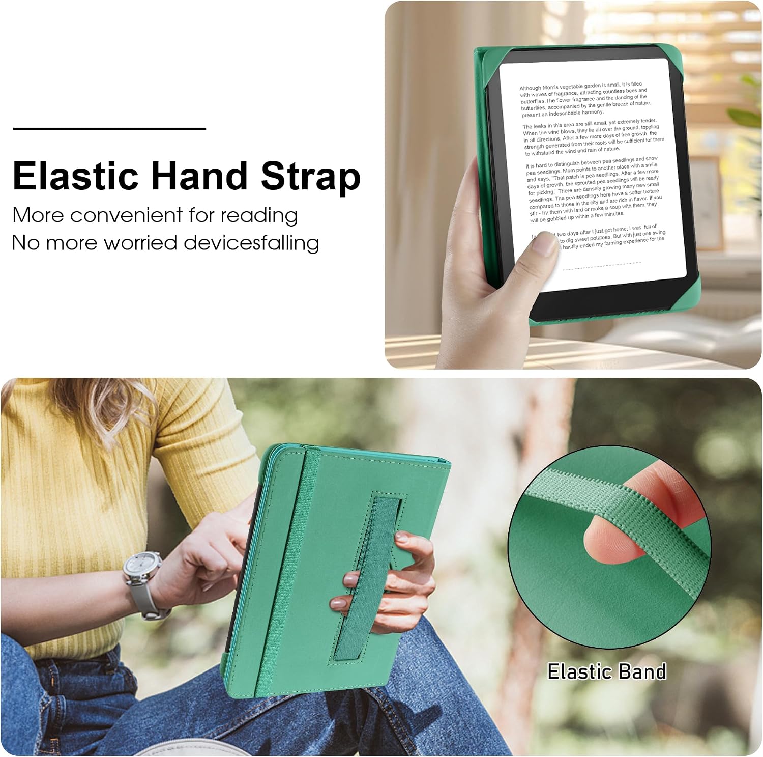 ESTUCHE UNIVERSAL PARA EREADER 6 PULGADAS HOYIXI VERDE - 5