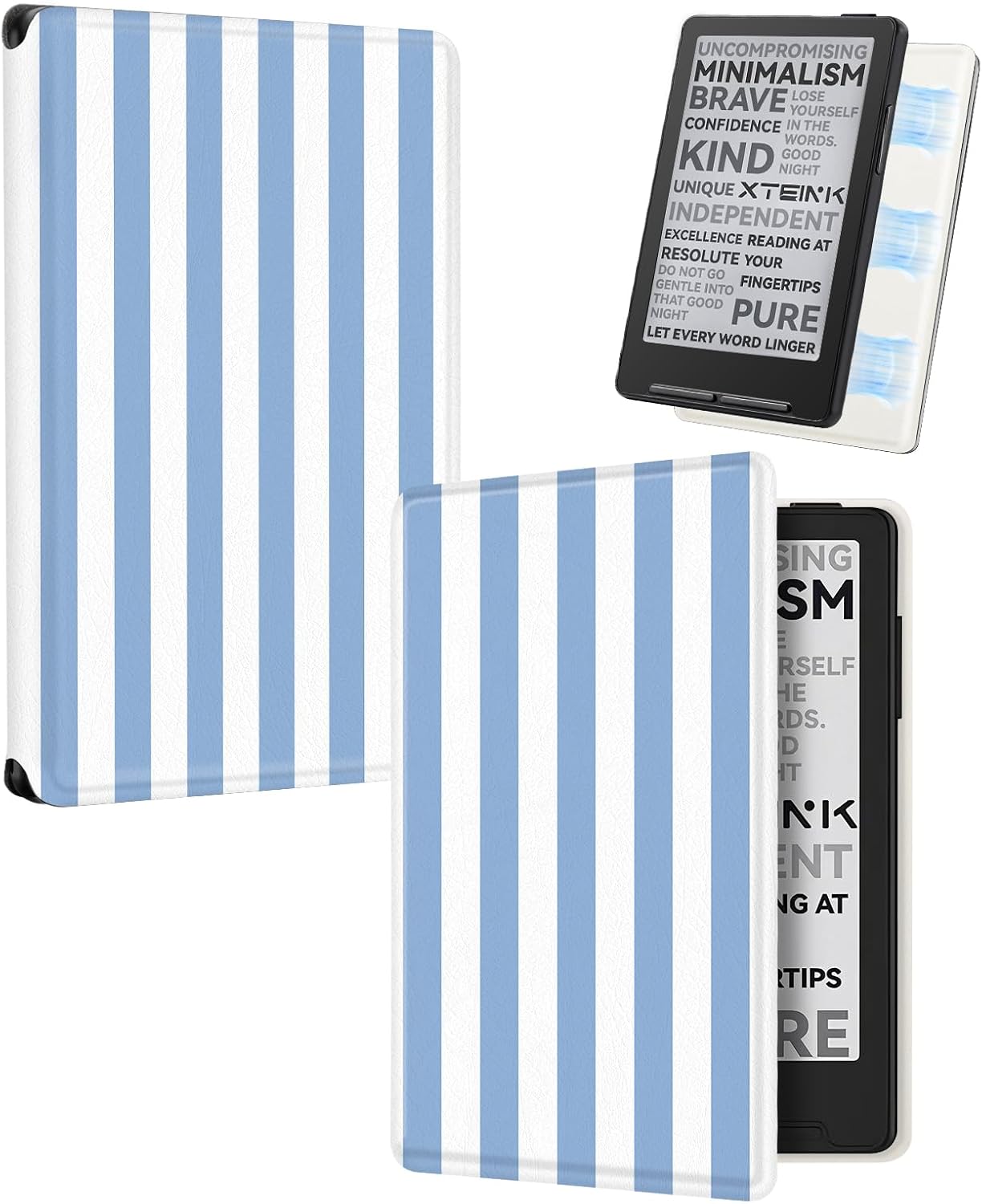 ESTUCHE COBAK MAGNETIC PARA LECTOR EBOOK XTEINK X3 3.7' AZUL Y BLANCO - 1