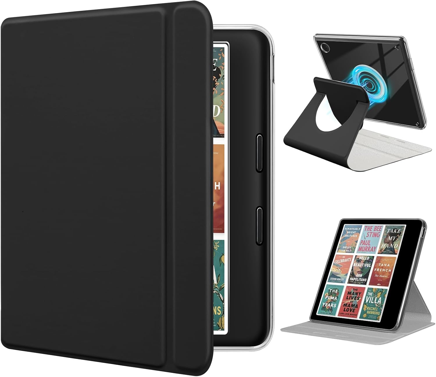 ESTUCHE ROTATORIO PARA KOBO LIBRA 7' Y TOLINO VISION NEGRO - 1
