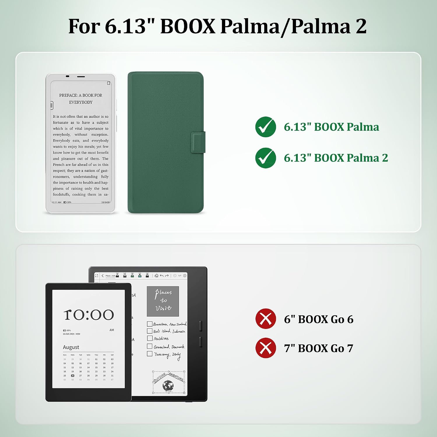 ESTUCHE 2EN1 VANE OAK PARA ONYX BOOX PALMA 2 CON CUBIERTA FOLIO MAGNÉTICA DESMONTABLE - 2