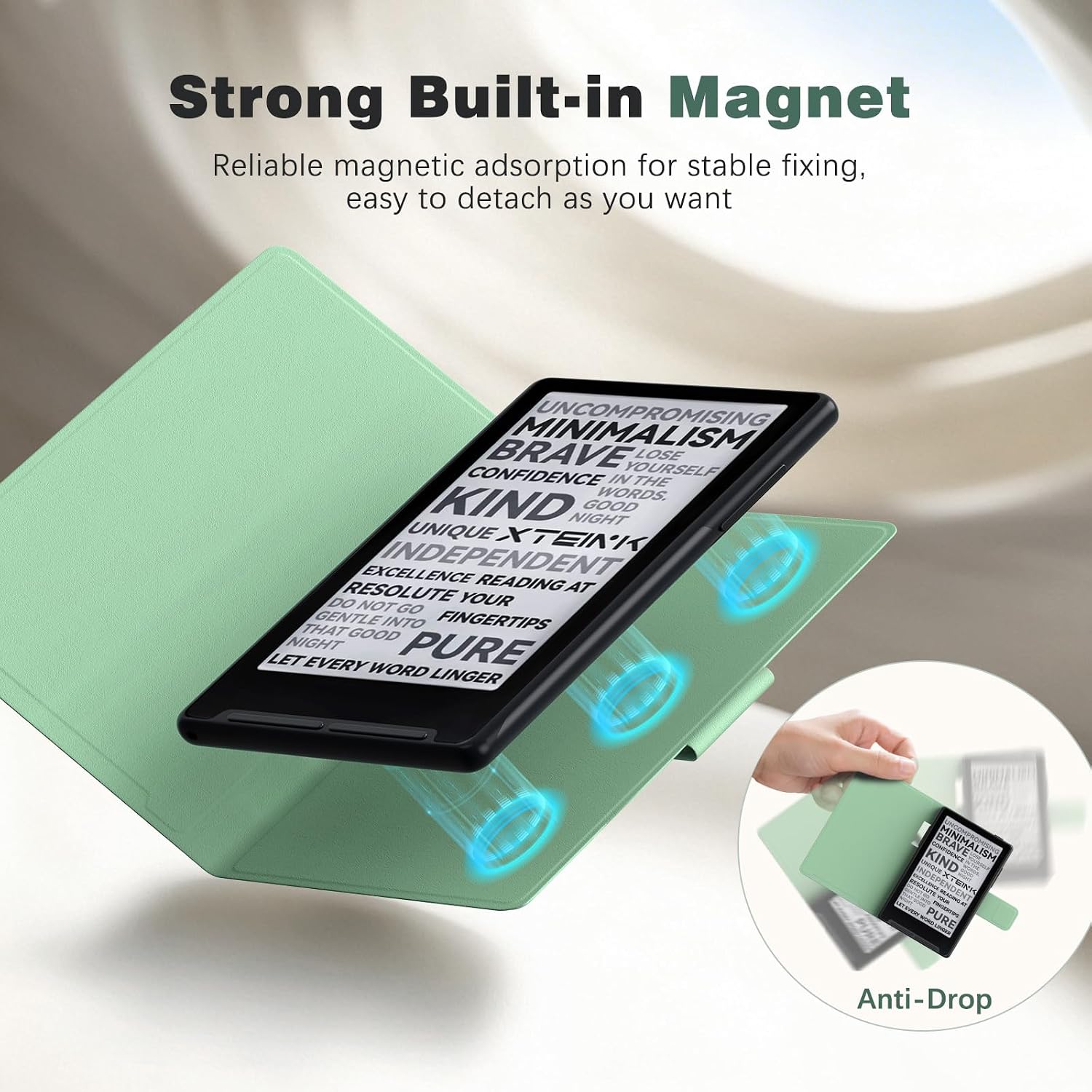 ESTUCHE MOKO MAGNETIC SLIM FOLIO PARA EREADER XTEINK X3 3.7' 2026 AGAVE - 3