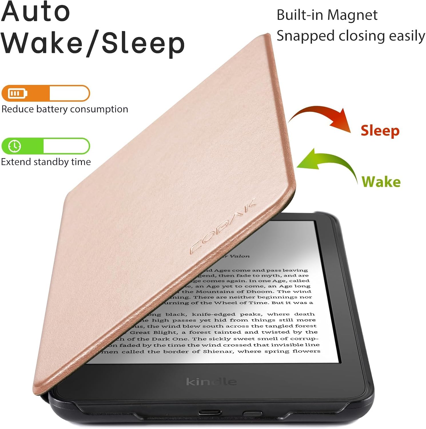 ESTUCHE COBAK PARA LECTOR ELECTRÓNICO 6 PULGADAS 2024 Y 2022 PU LEATHER SMART COVER - 2