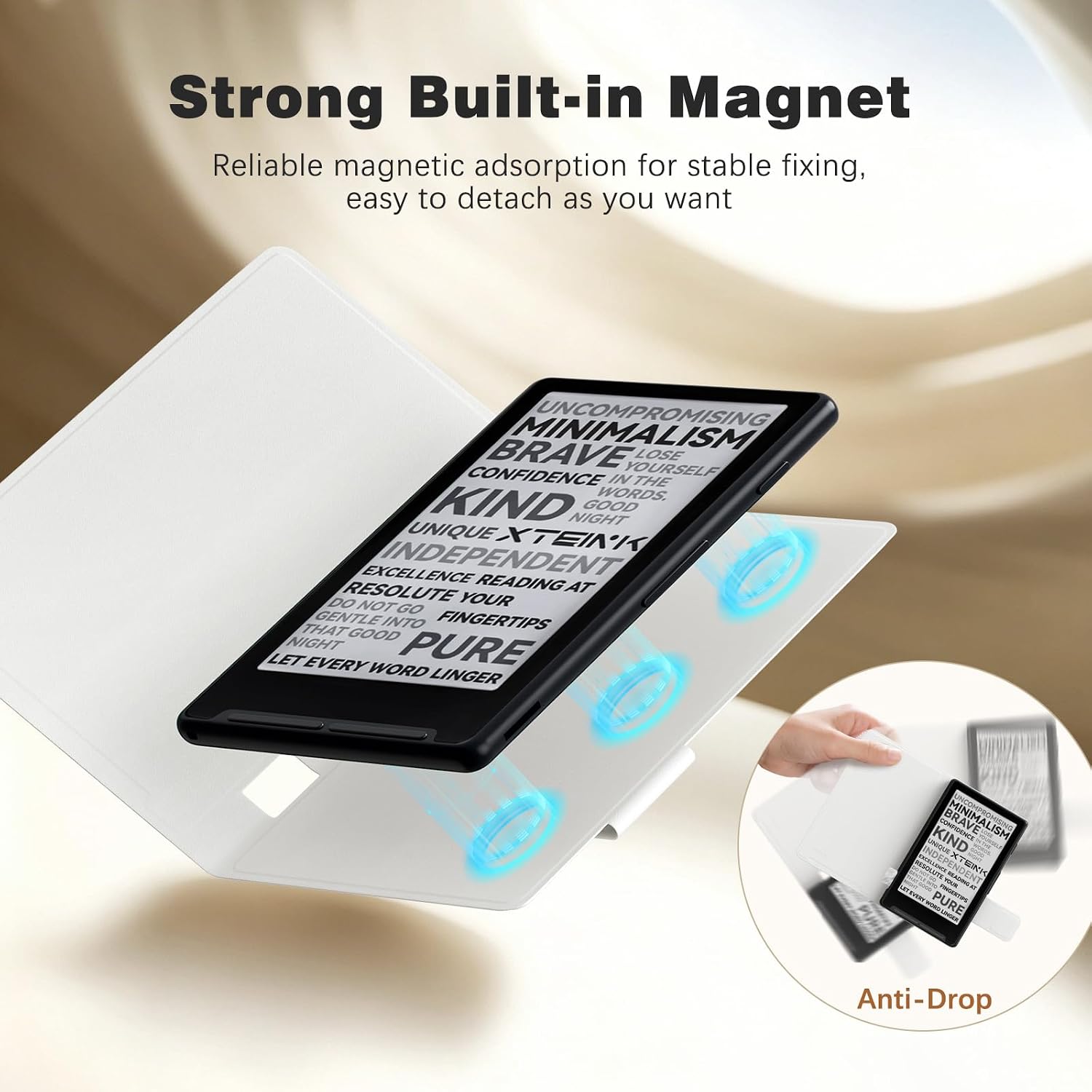 ESTUCHE MOKO MAGNETIC PARA LECTOR XTEINK X4 4.3 PULGADAS BLANCO - 4