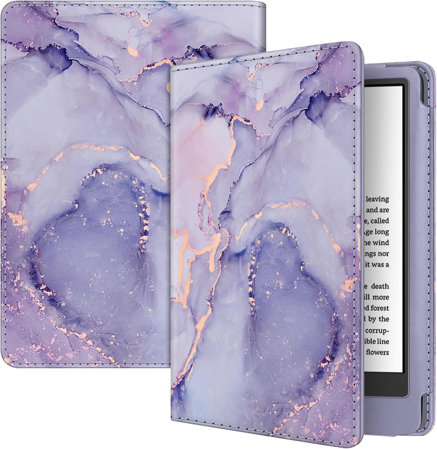 ESTUCHE FINTIE FOLIO PARA KINDLE 6' 11ª GENERACIÓN 2024/2022 MÁRMOL LILA - 1