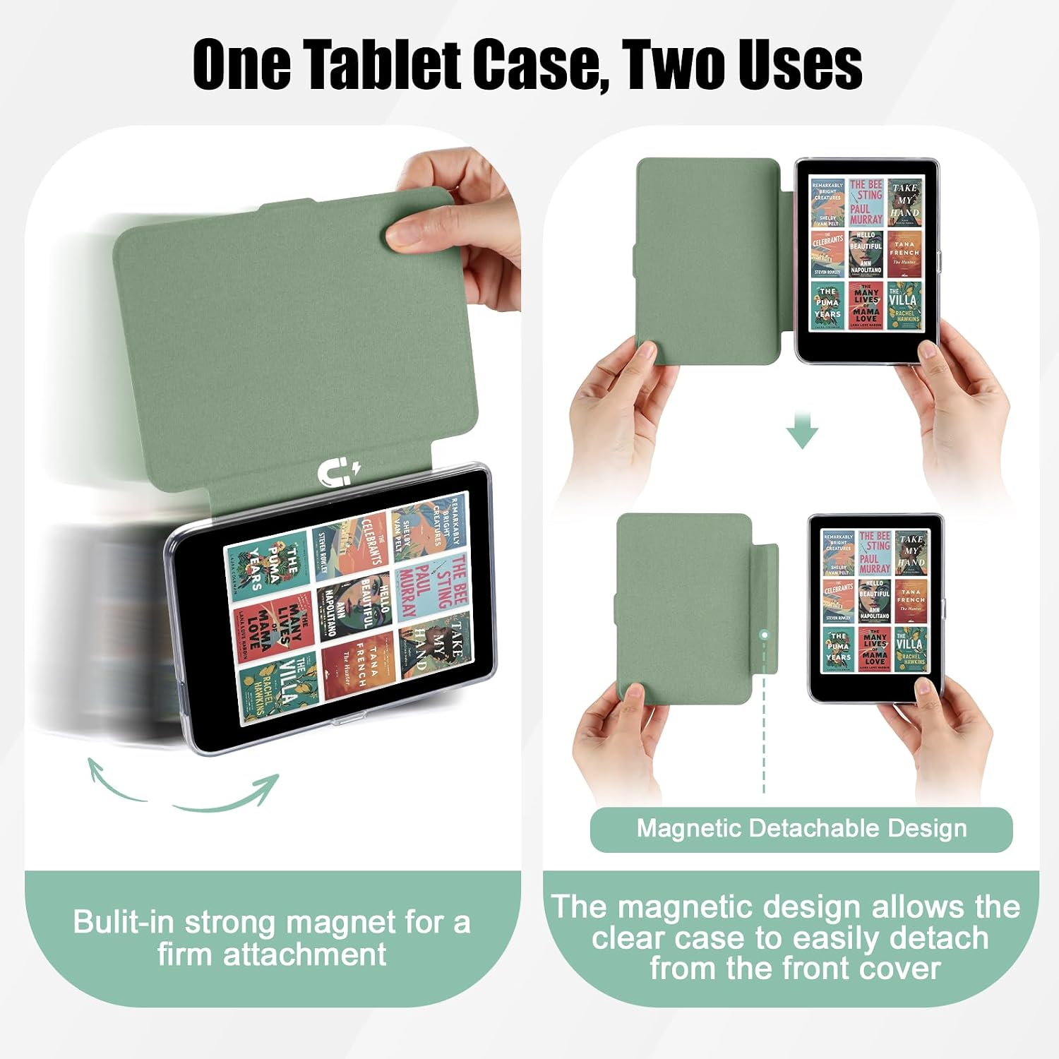 ESTUCHE E NET-CASE PARA KOBO CLARA COLOUR 6' 2024 VERDE PASTO - 3