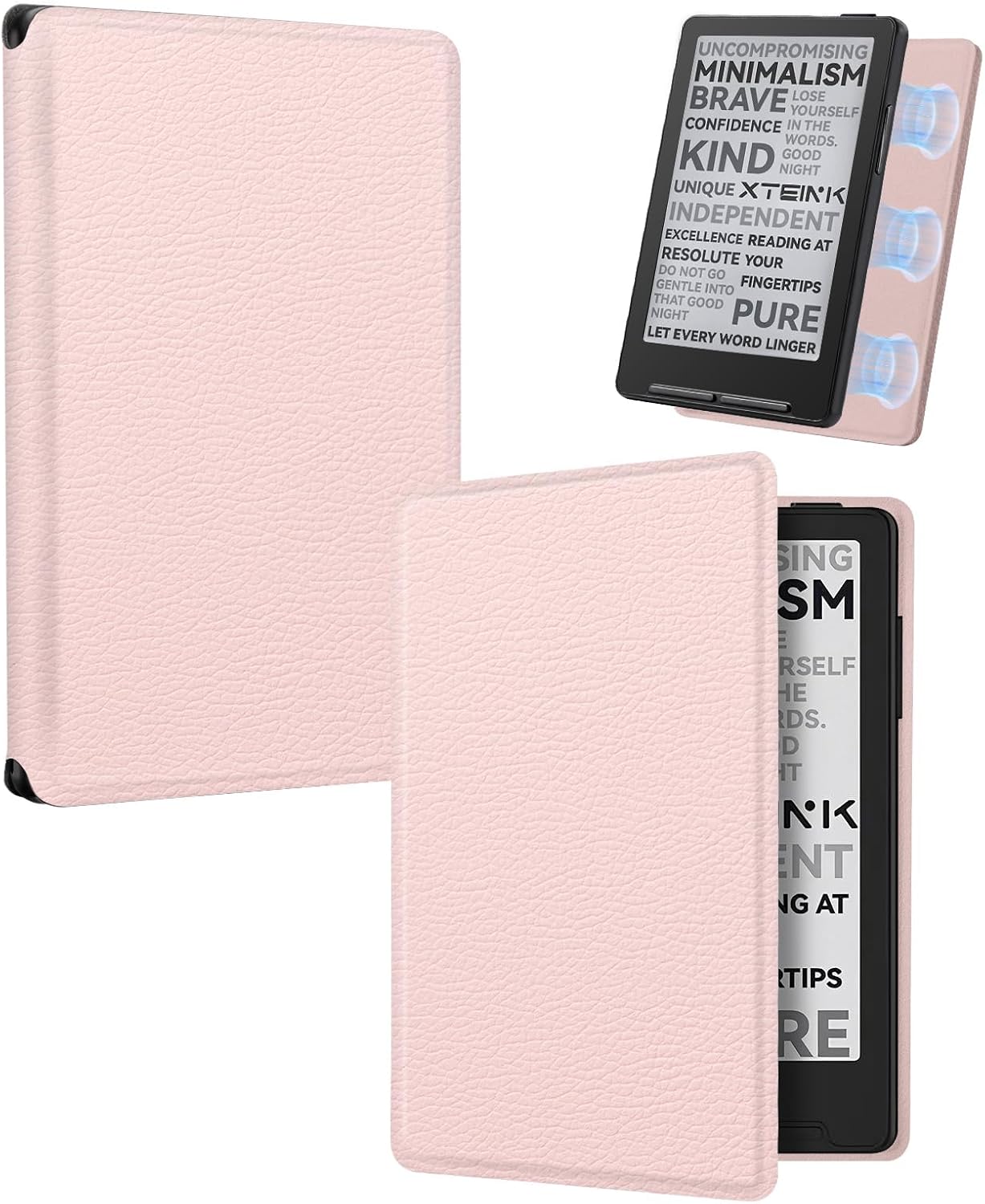 ESTUCHE COBAK PARA LECTOR EBOOK XTEINK X3 3.7' CUERO PU ROSA - 1