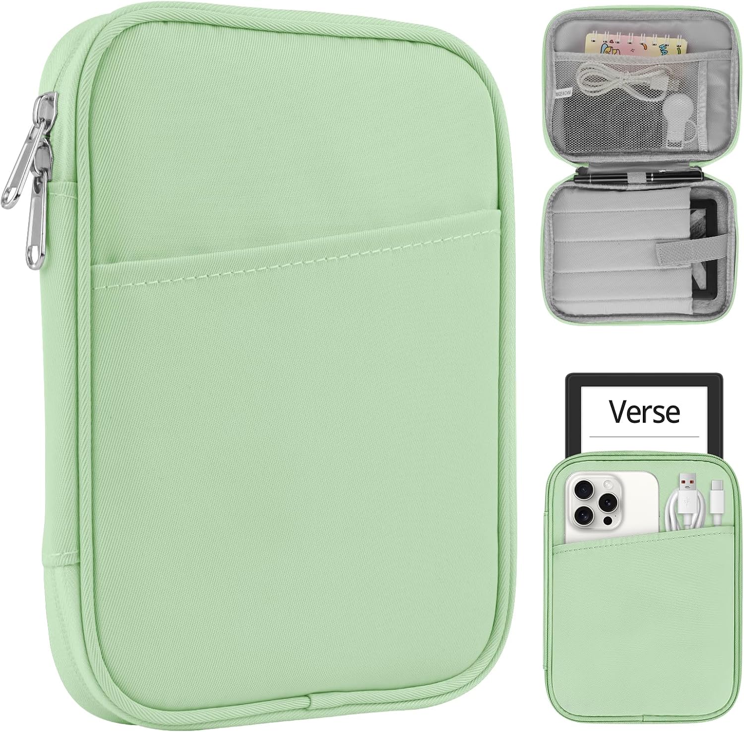 ESTUCHE UNIVERSAL HOYIXI PARA KINDLE Y EREADERS 6-6.8 PULGADAS VERDE - 1
