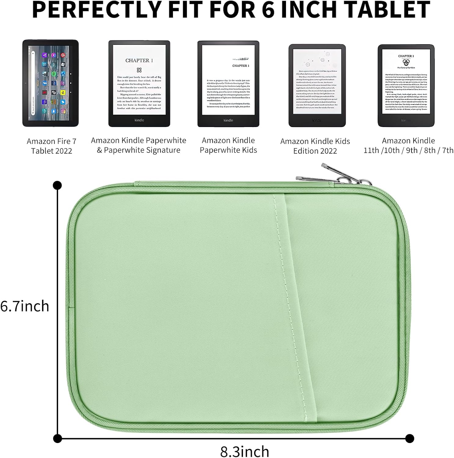 ESTUCHE UNIVERSAL HOYIXI PARA KINDLE Y EREADERS 6-6.8 PULGADAS VERDE - 2