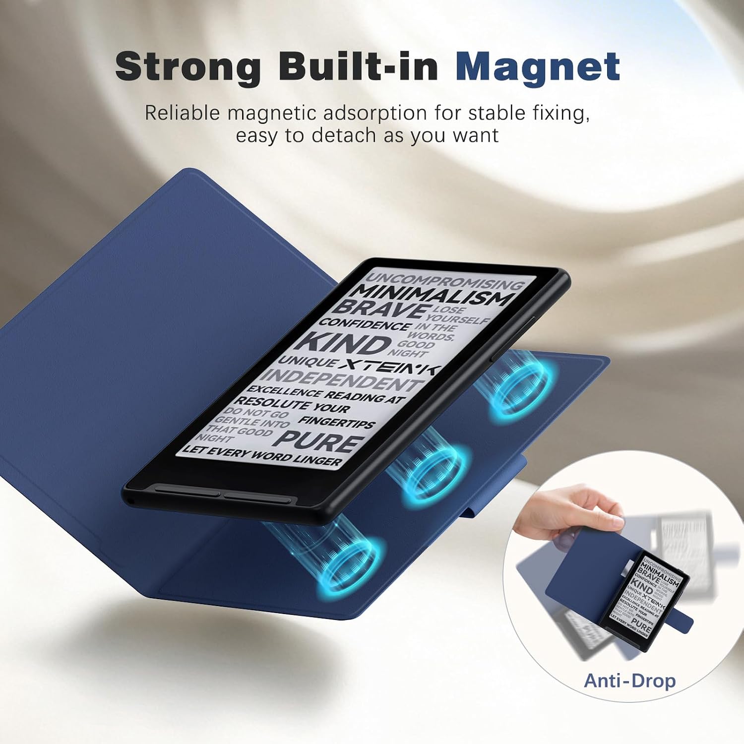 ESTUCHE MOKO MAGNETIC SLIM FOLIO PARA EREADER XTEINK X3 3.7' 2026 GRIS BOSQUE - 3